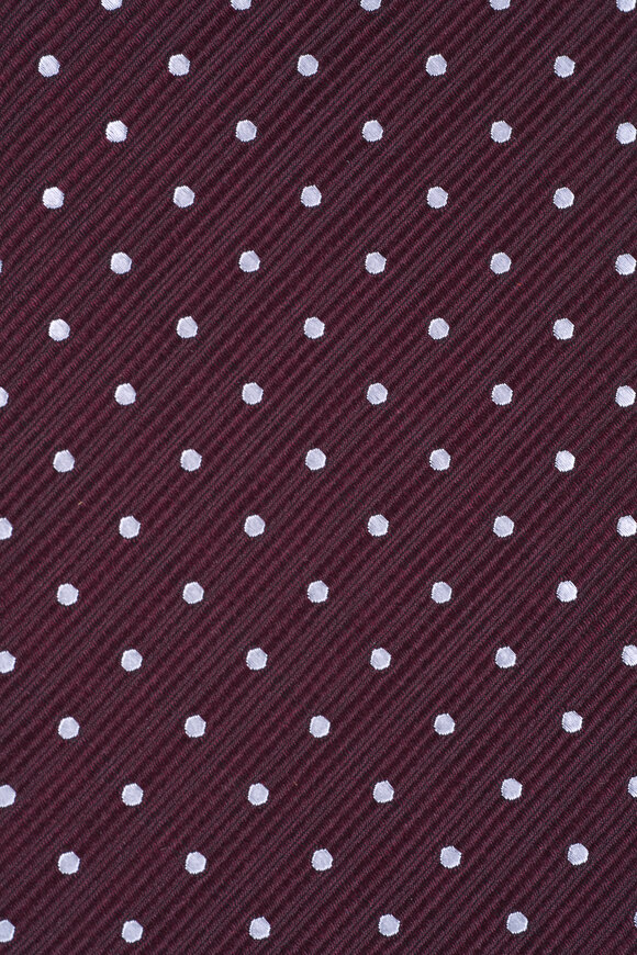 Tom Ford - Burgundy Dot Print Silk Necktie