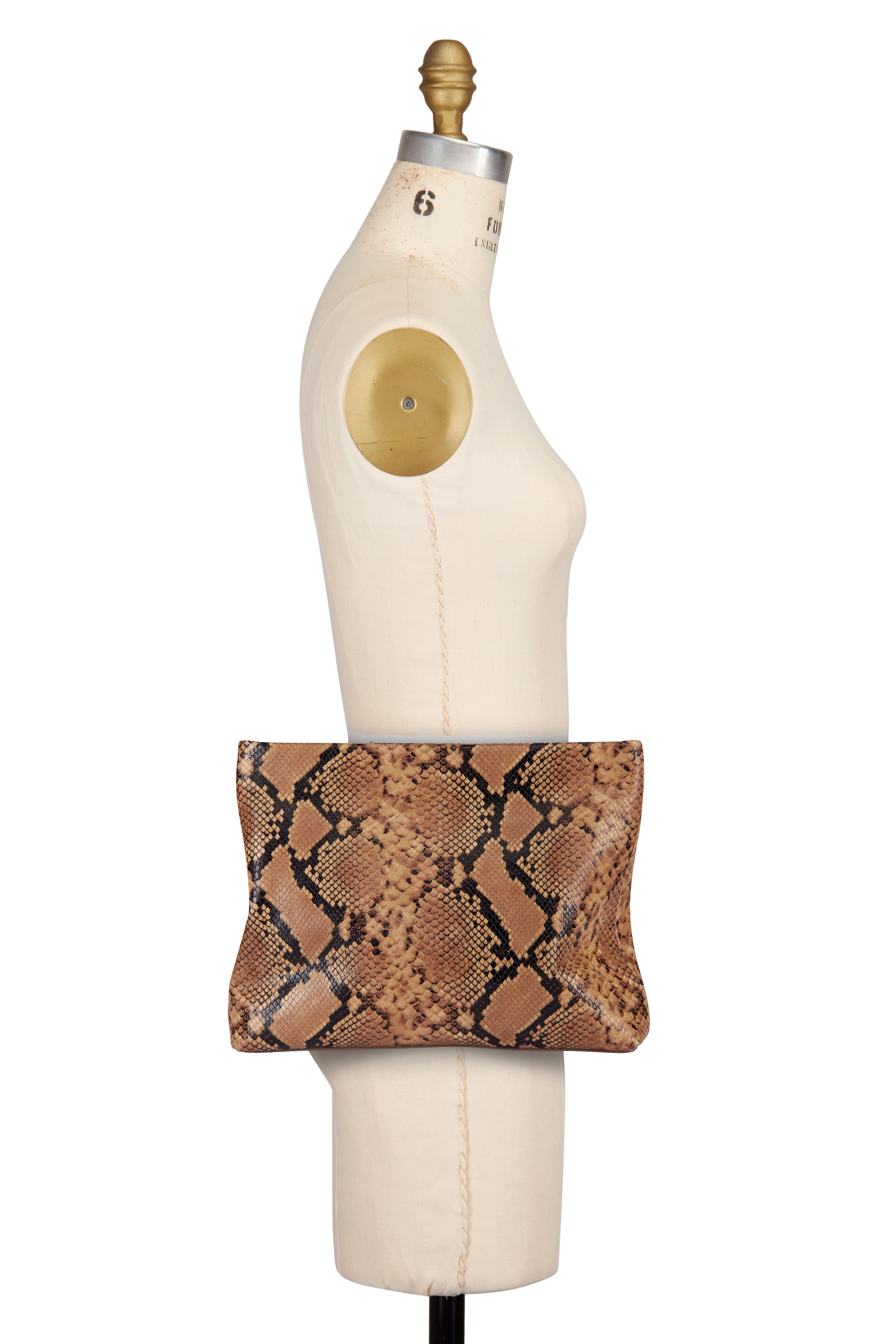 Nili Lotan - Jerry Taupe Printed Clutch - view 5