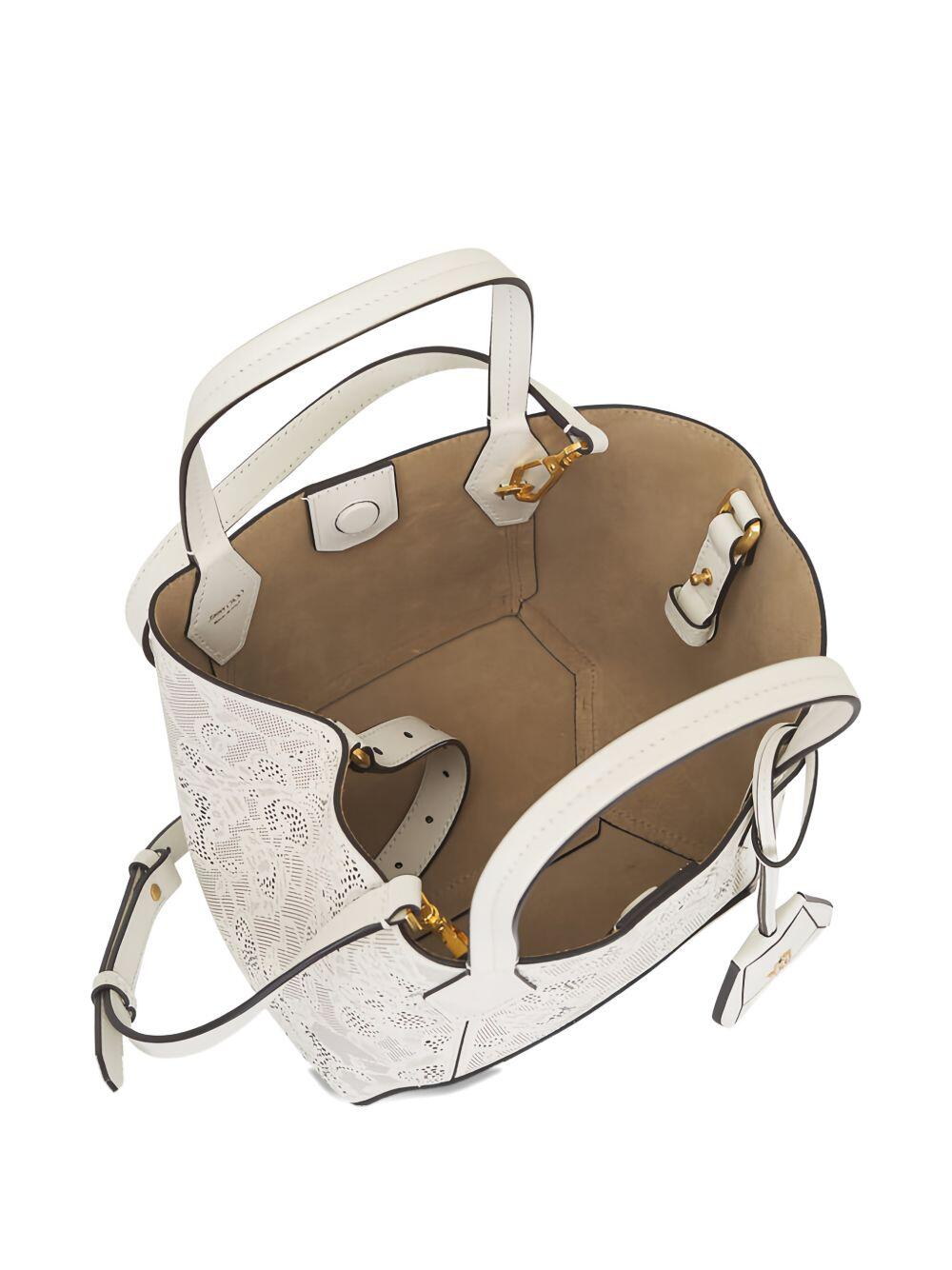 Jimmy Choo - Mini Lace Diamond Latte & Natural Tote