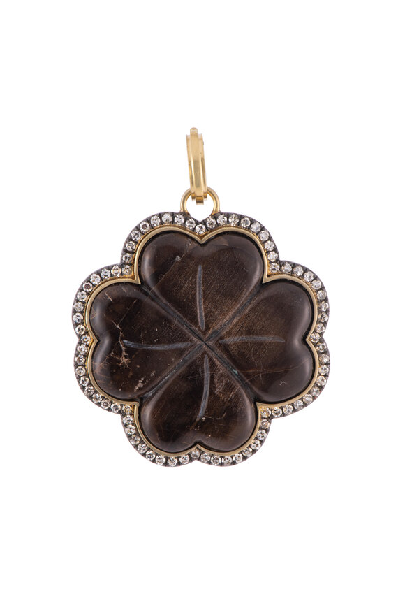 Sylva & Cie 18k Yellow Gold Touchwood Fossil Pendant