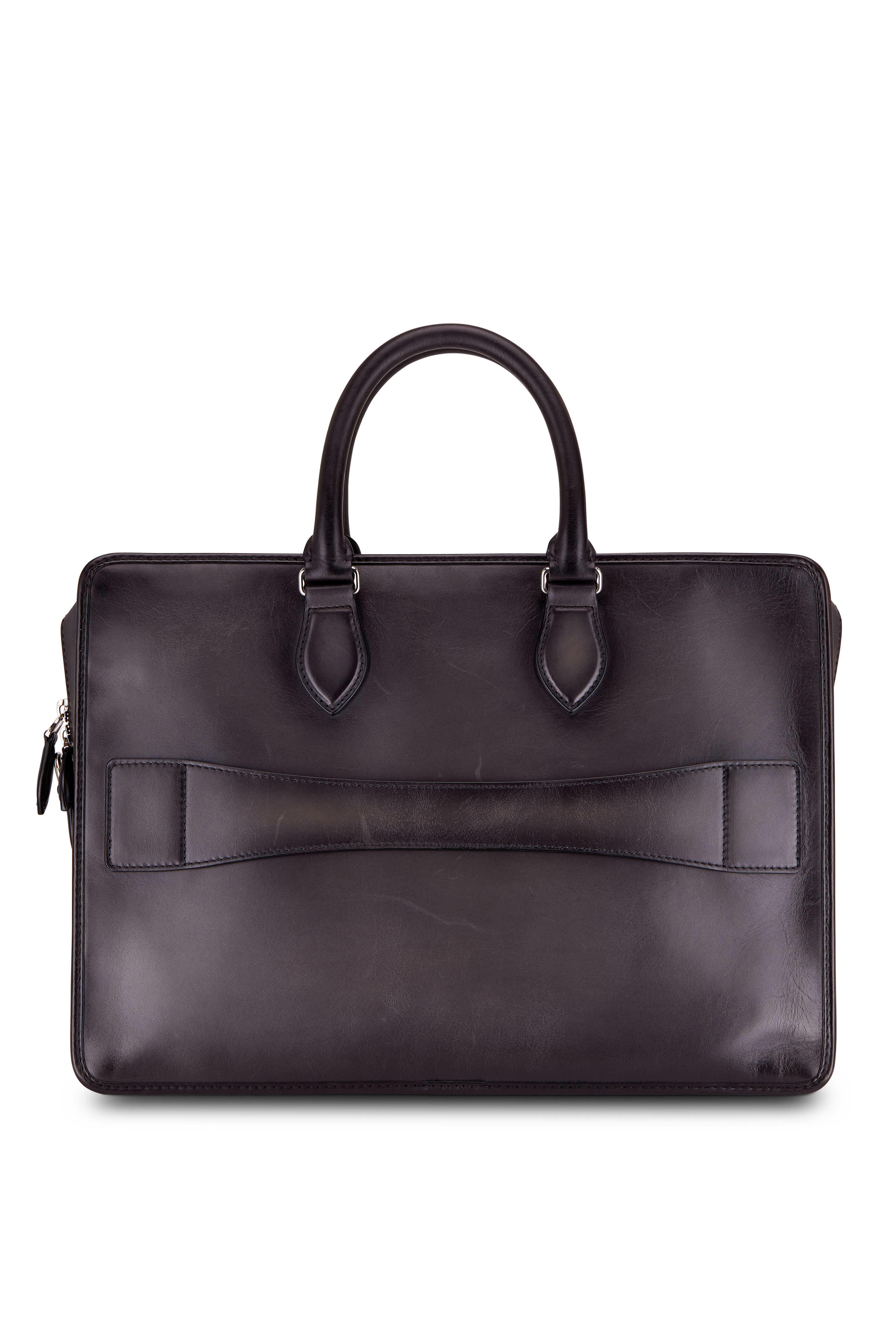 Berluti - Un Jour Nero Grigio Black Leather Briefcase