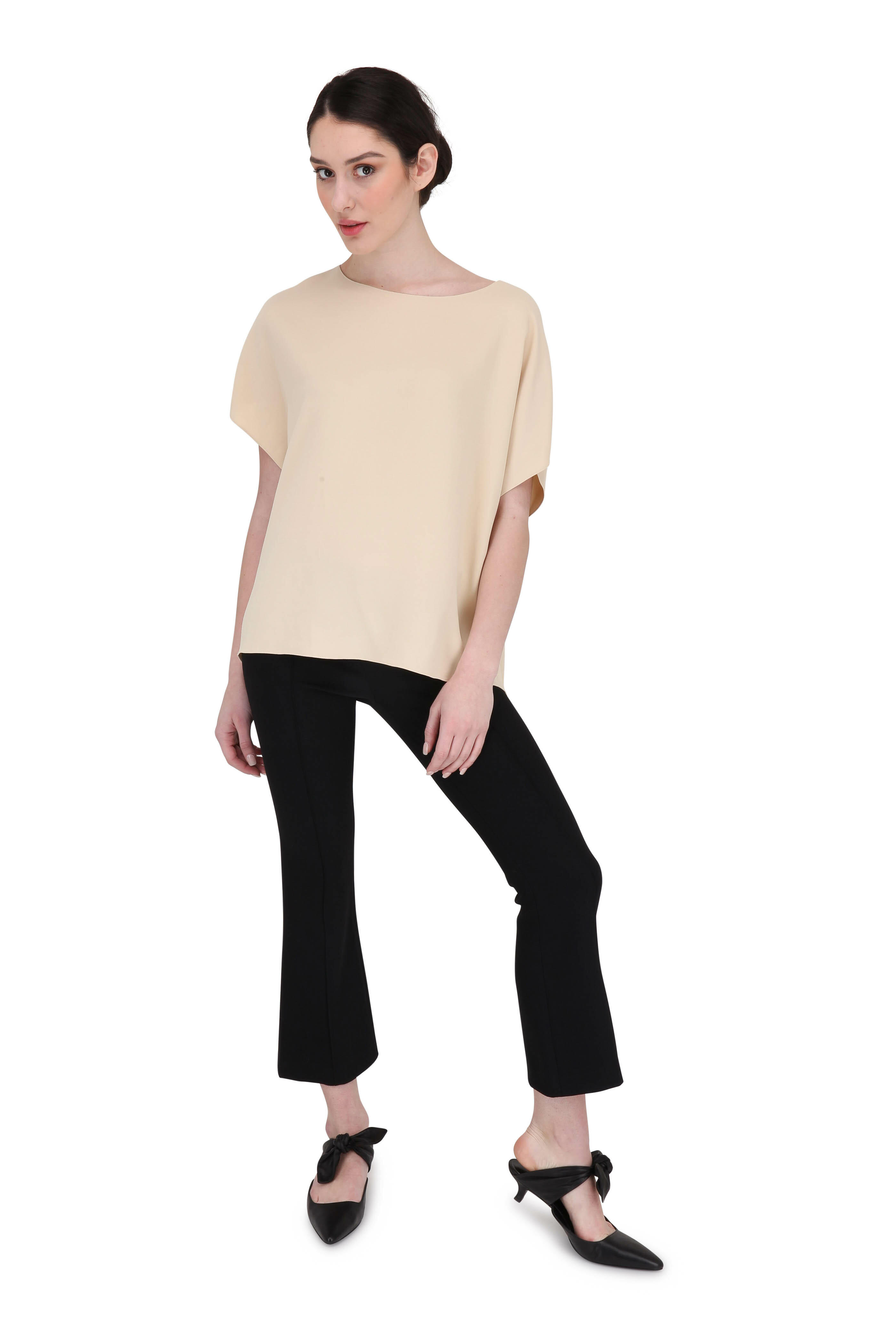 The Row Lylia Butter Short Sleeve Blouse Mitchell Stores