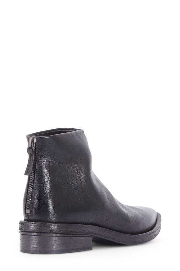 Marsell - Drom Black Burnished Leather Ankle Boot