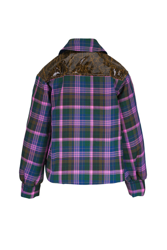 Odeeh Madras Pink Plaid Technical Jacket - view 4
