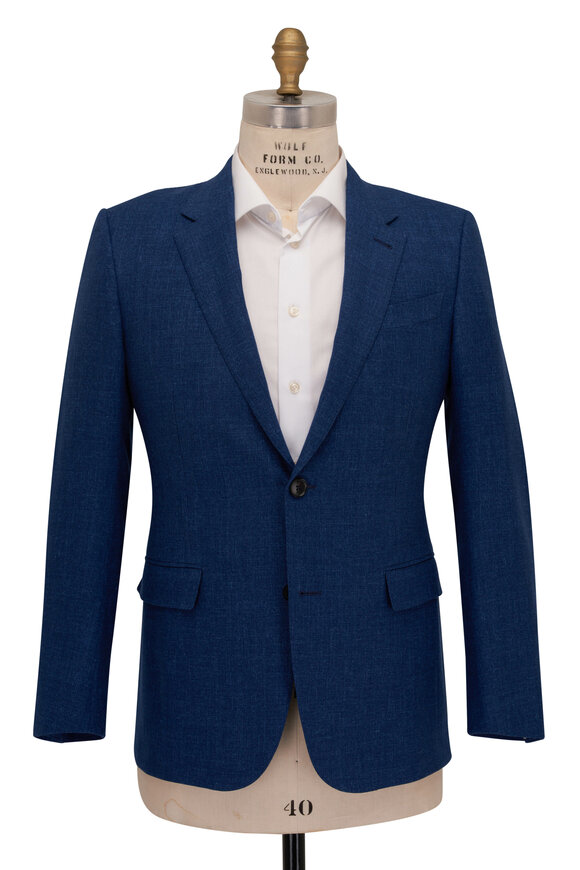 Zegna - Solid Blue Cashmere & Linen Sportcoat