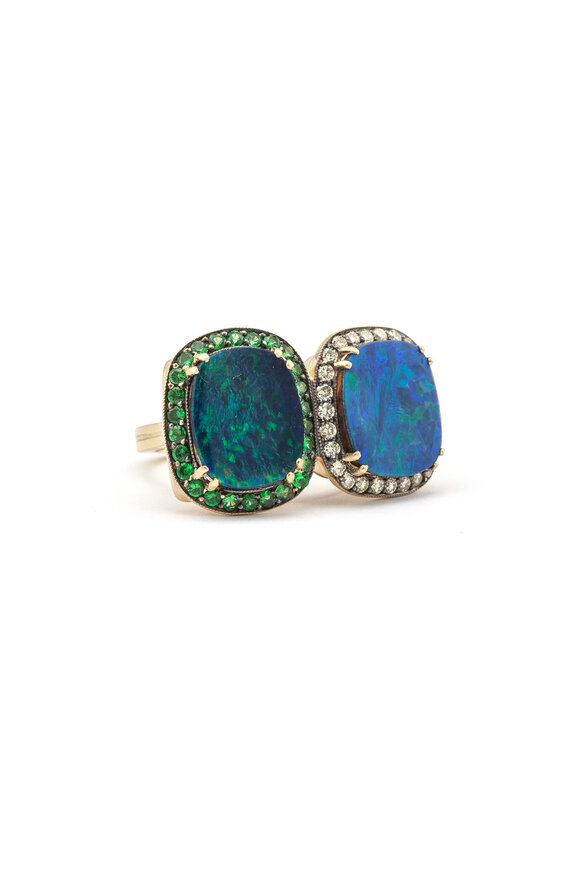 Sylva & Cie - Opal & Tsavorite Ring