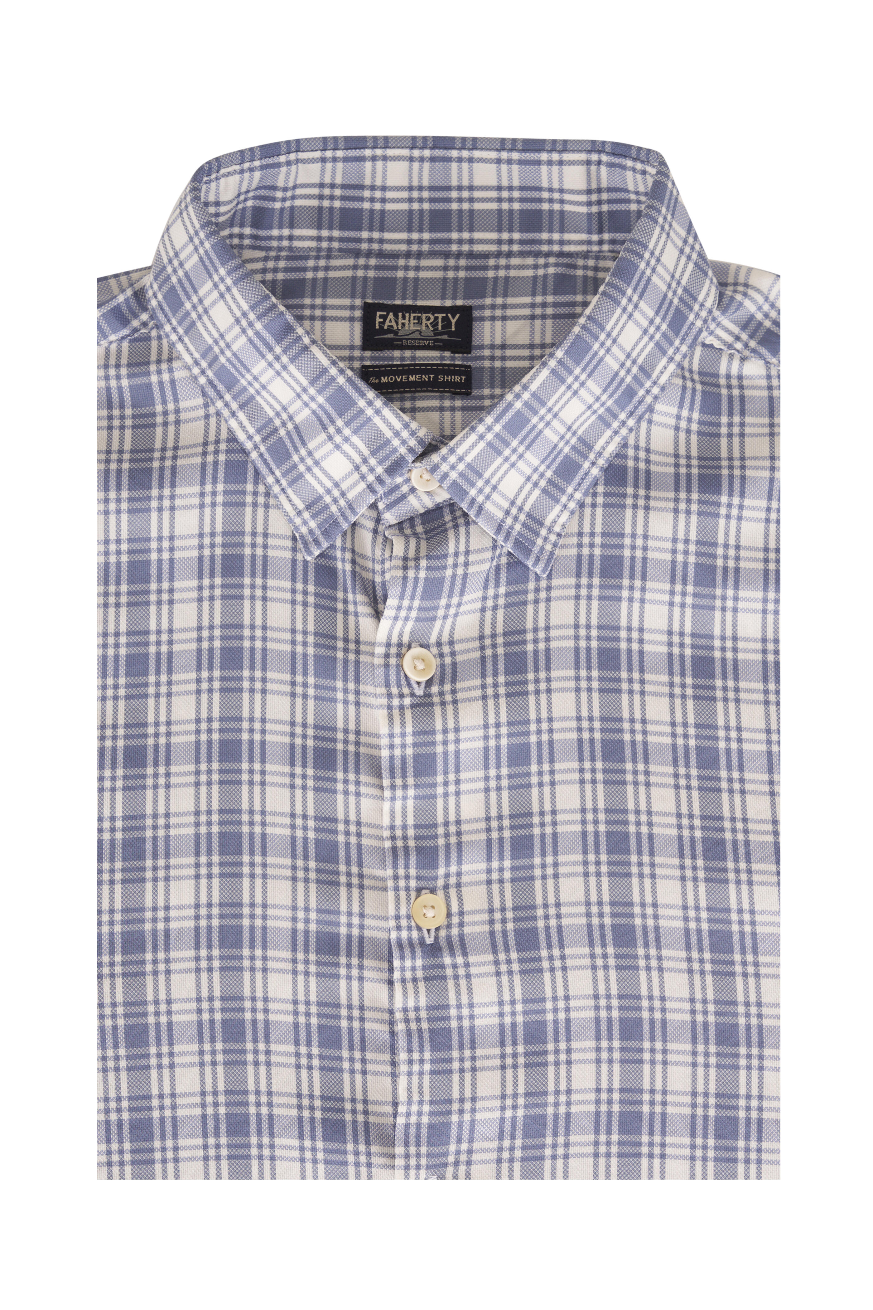 Faherty Brand - Movement™ Light Blue Plaid Sport Shirt