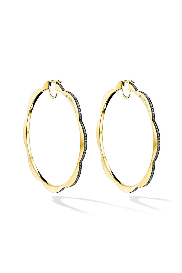 Cadar - 18K Yellow Gold Jumbo Triplet Hoop Earrings