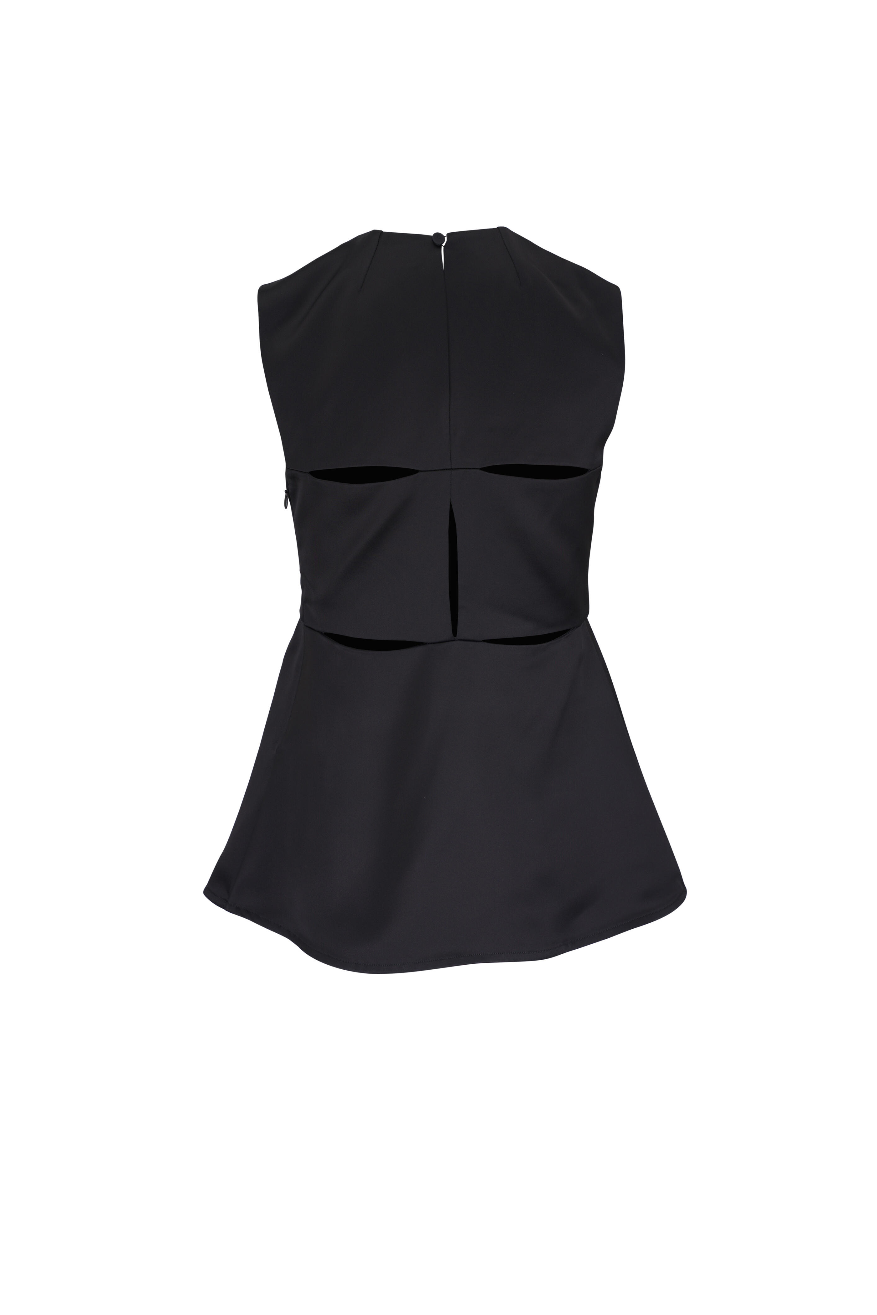 Jil Sander - Peplum Black Sleeveless Blouse