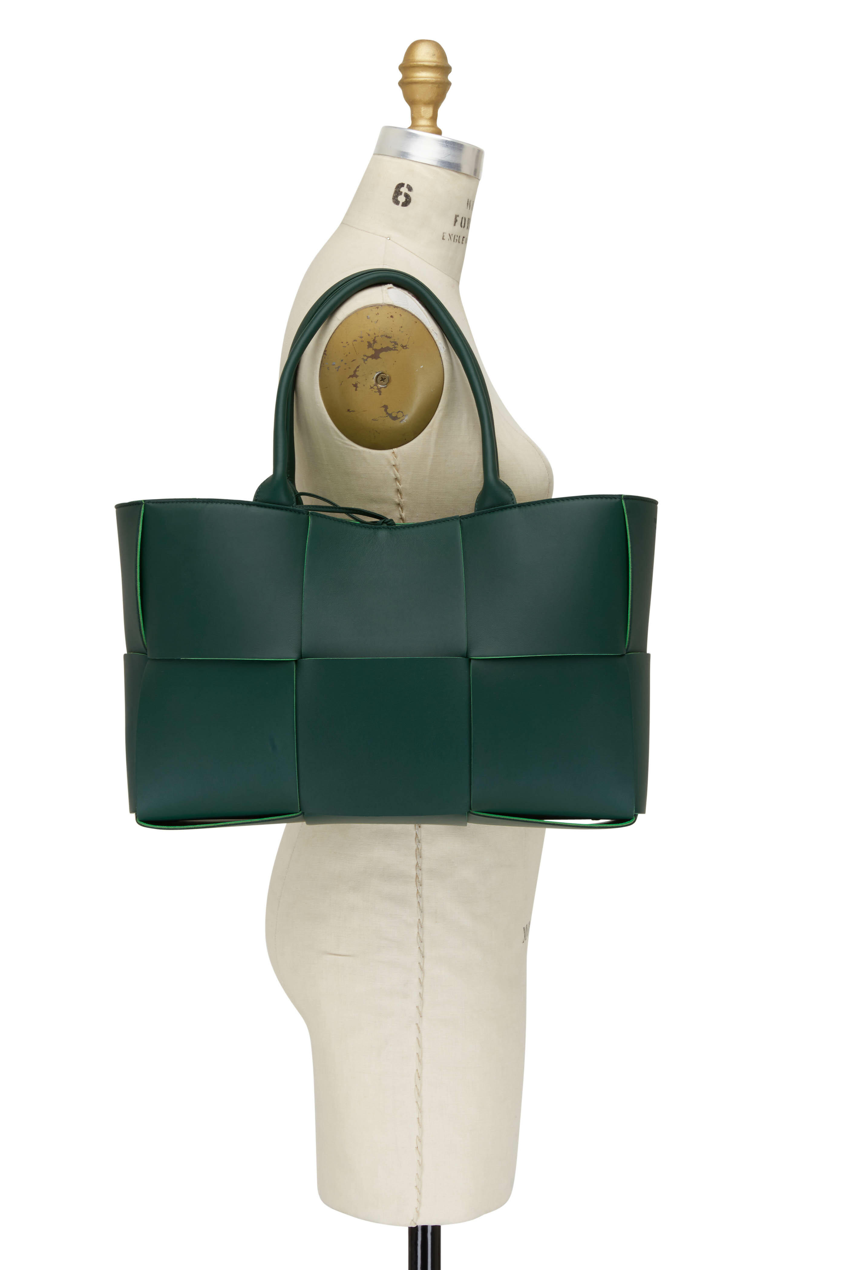 Bottega Veneta - Arco Raintree & Parakeet Woven Leather Tote