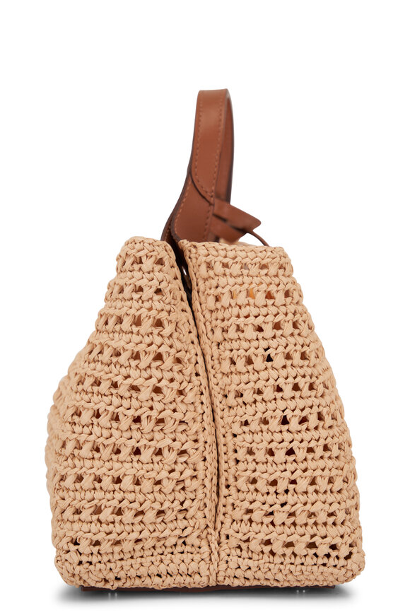 Tod's - Small T-Pendant Crochet Raffia Bag 