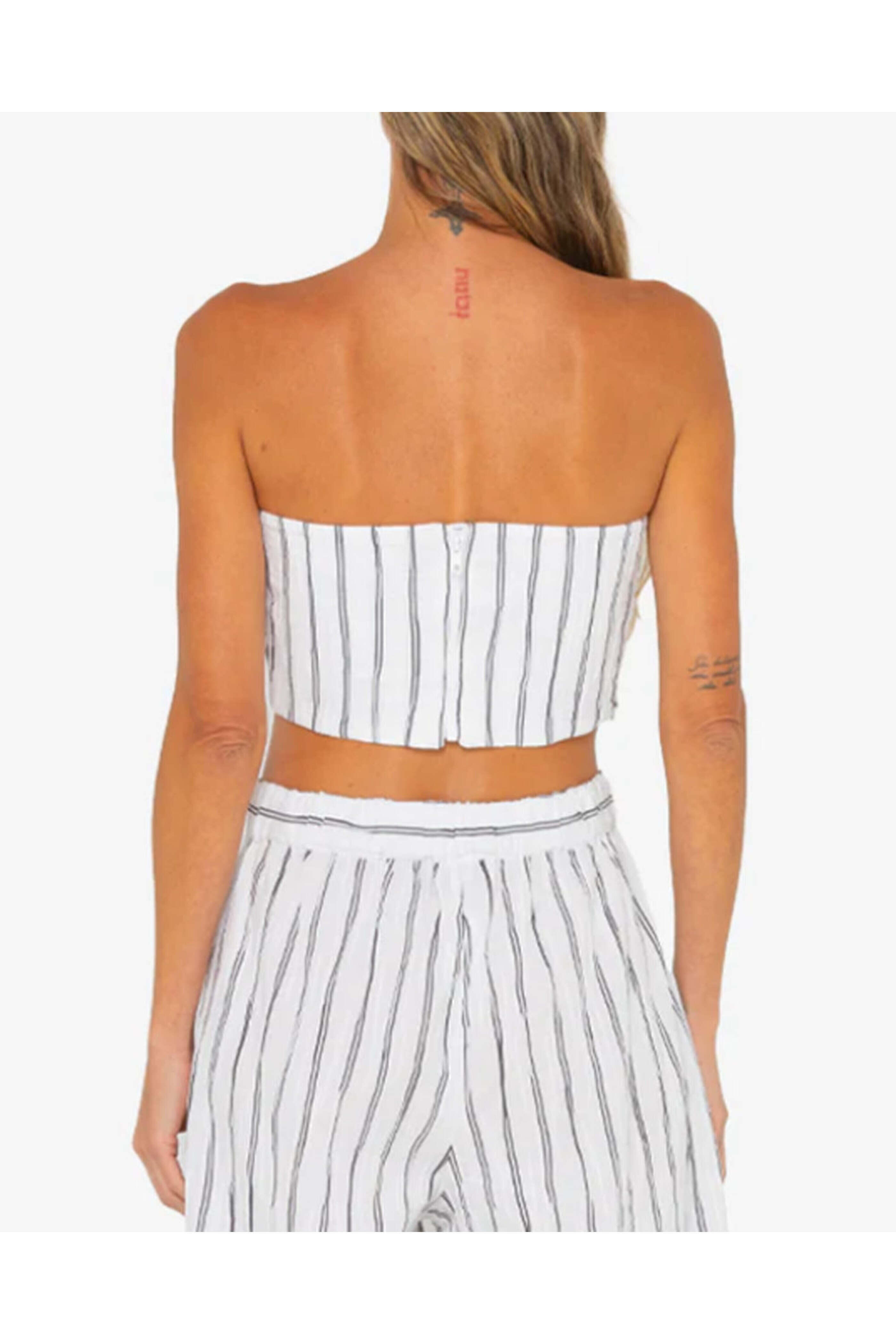 Just Bee Queen - Black and White Stripe Clementine Top