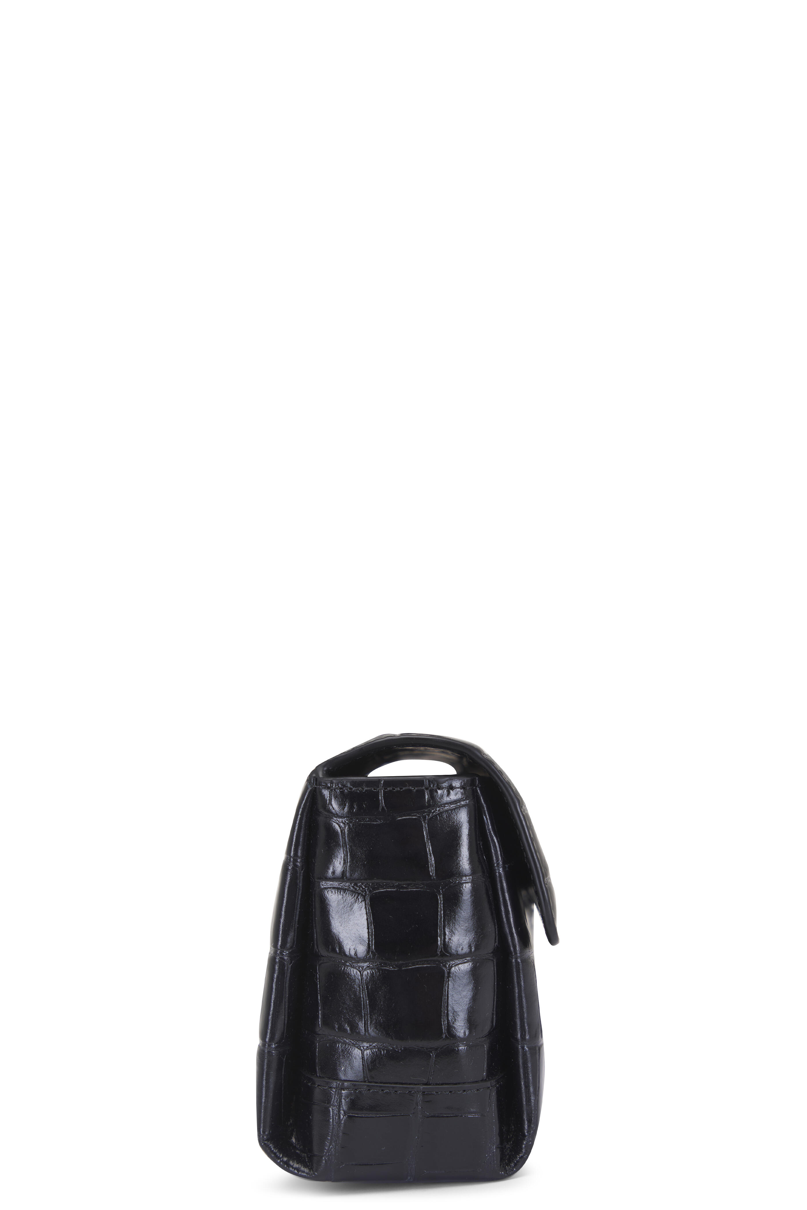 Totême - Black Embossed Leather T-Clutch