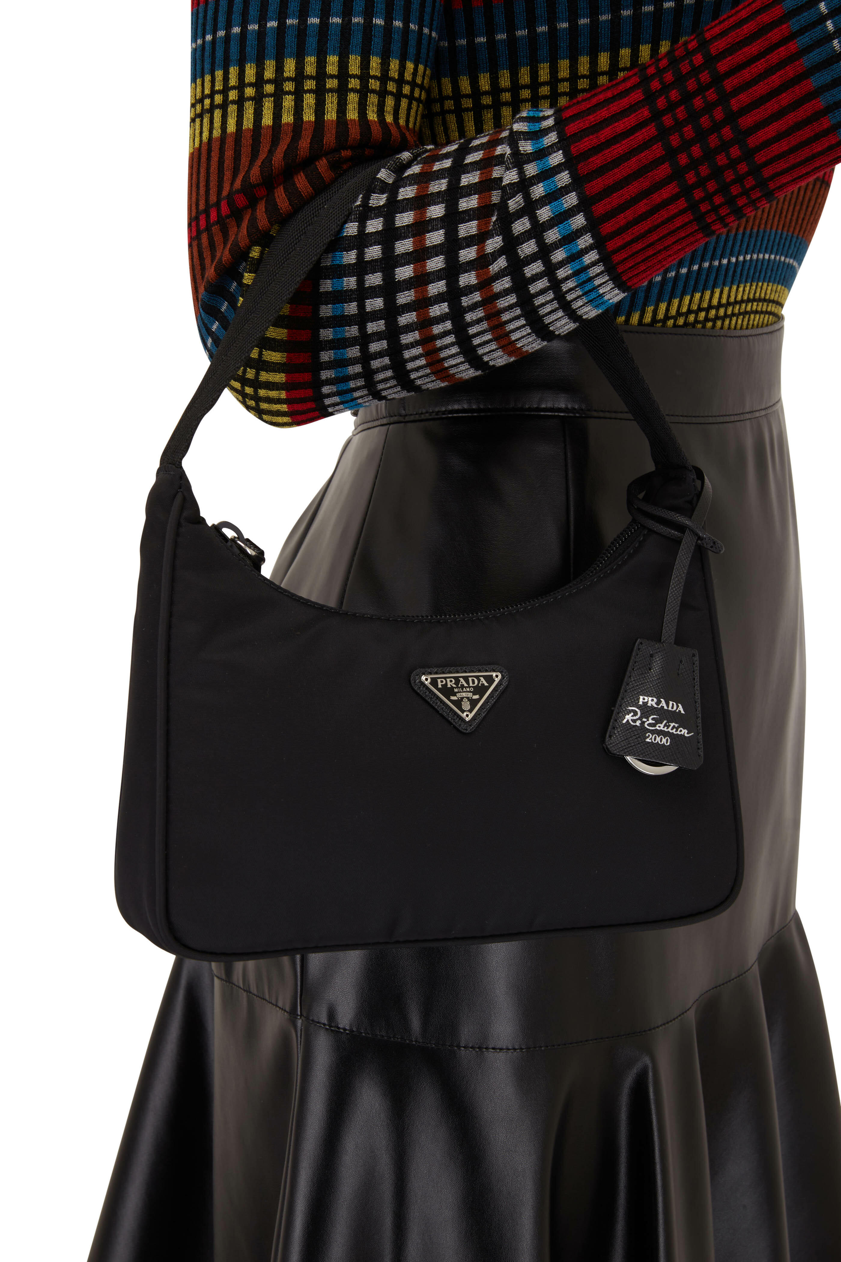 Prada Re-Edition Shoulder Bag Mini Nylon Black in Nylon with