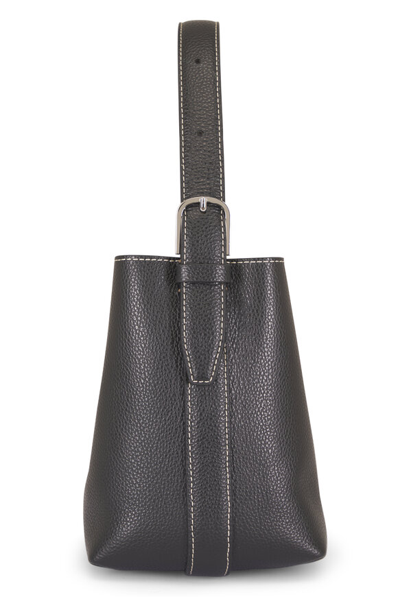 Totême Small Belted Black Grained Leather Tote - view 4