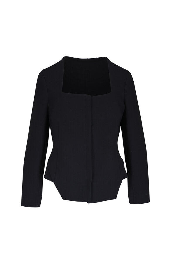 Akris Desiree Black Double-Faced Wool Jacket - view 1