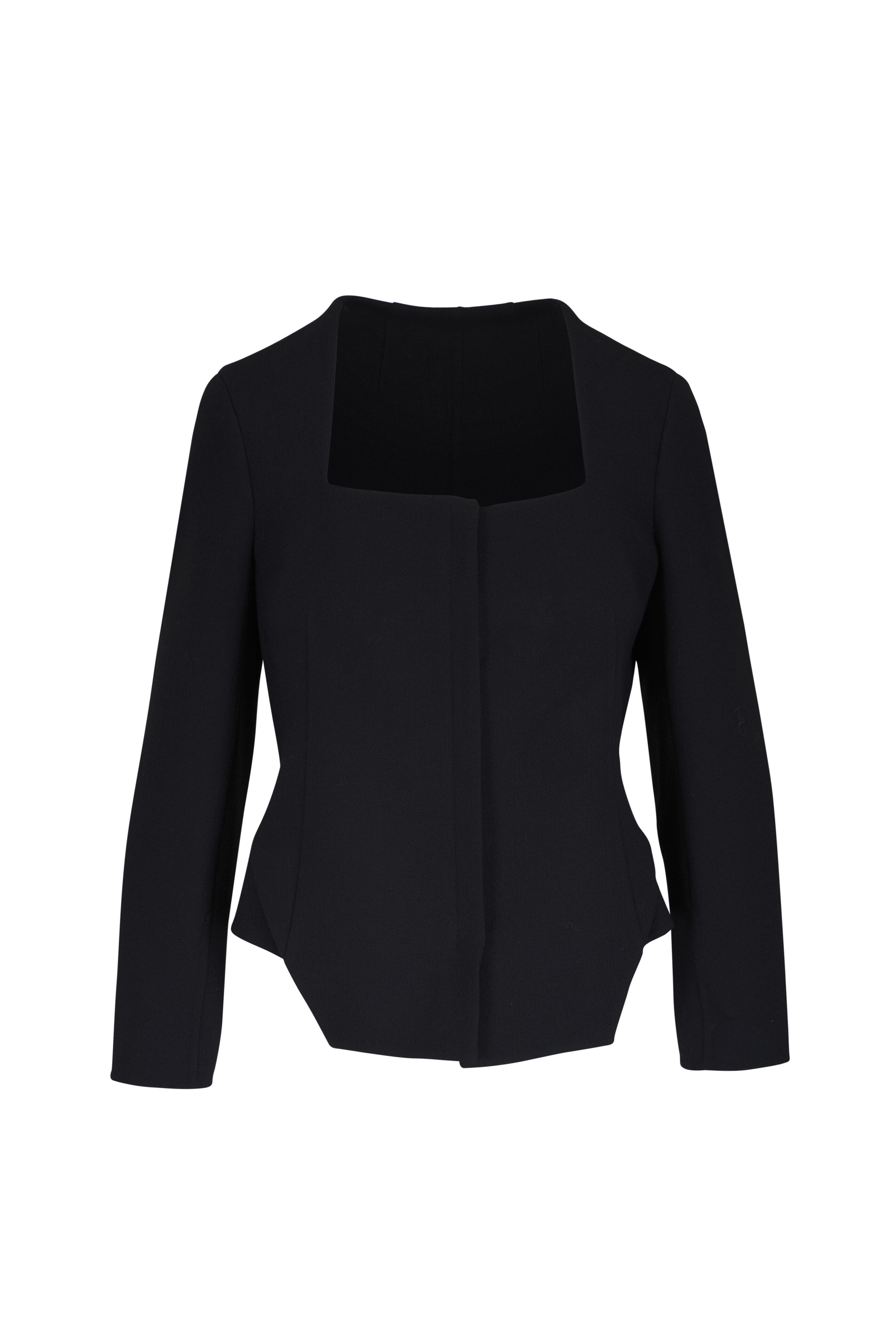 Akris - Desiree Black Double-Faced Wool Jacket