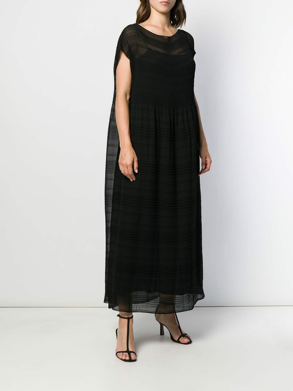 The Row Prado Black Vintage Crepe Long Tube Dress