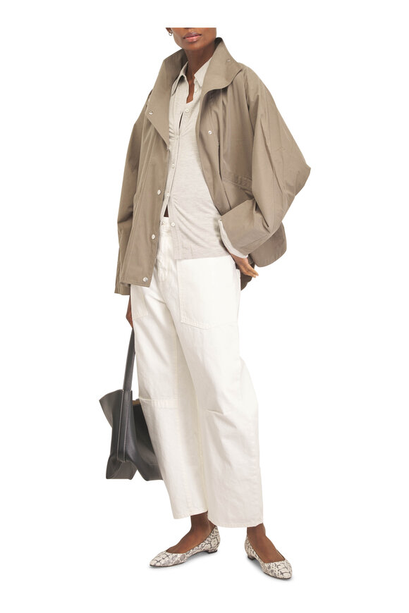 Totême Pale Gray Mélange Fitted Jersey Shirt - view 2