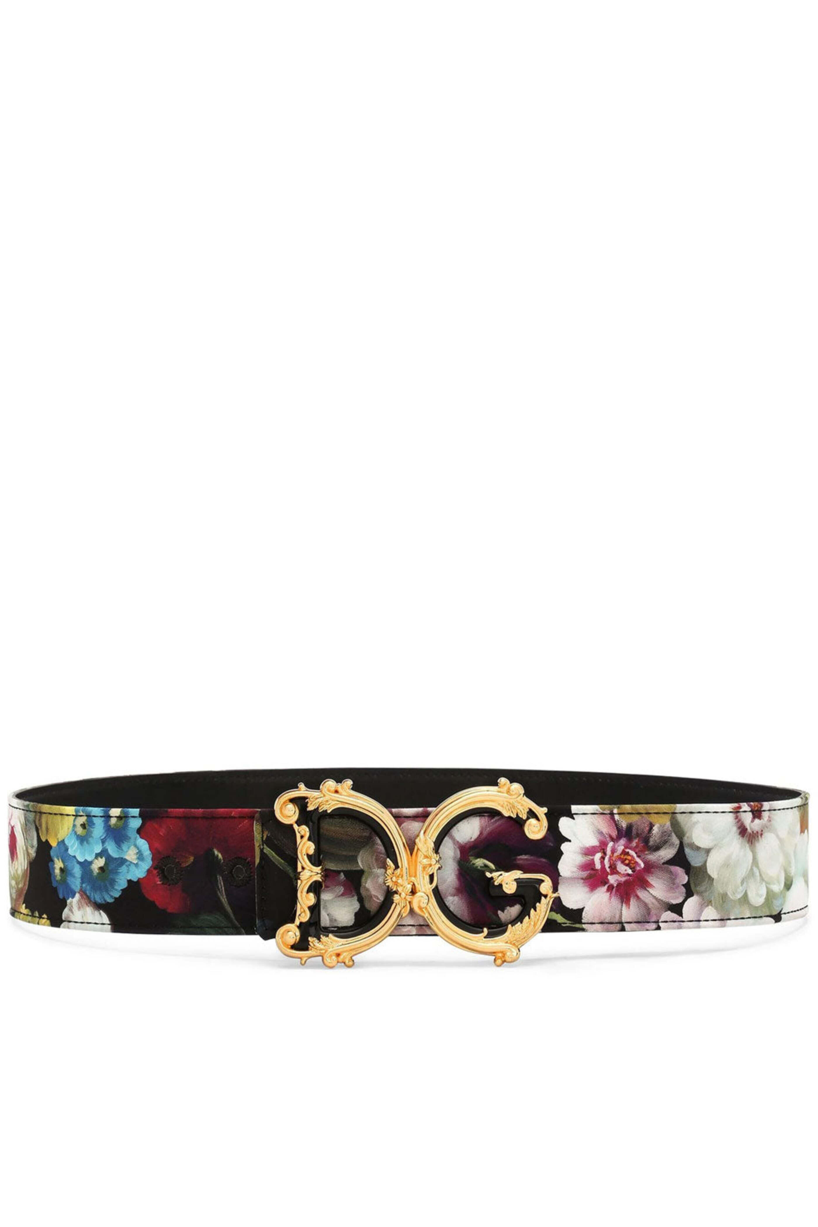 【VIP価格】DOLCE & GABBANA Golden Floral Crystal Belt Dolce & Gabbana Multicolor Embellished Floral Crystal Wide