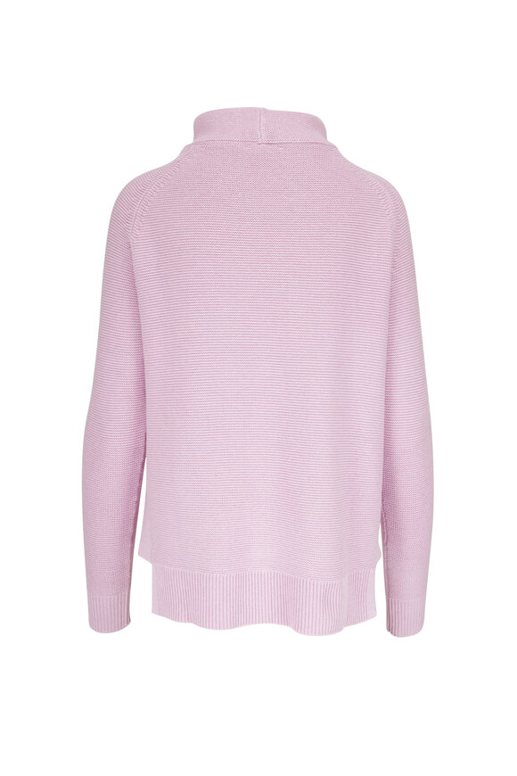 Kinross - Orchid Cotton Funnel Neck Sweater