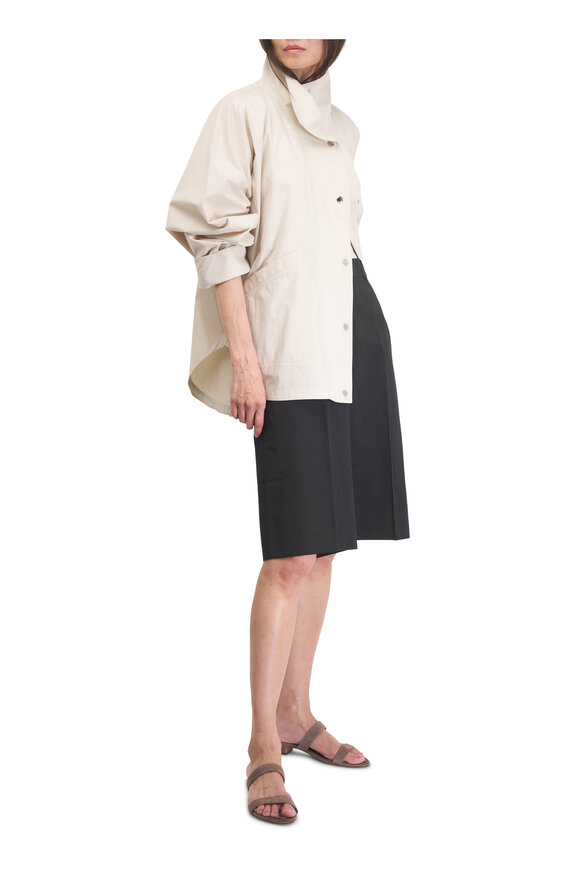 Totême Black Cotton & Linen Tailored Shorts - view 2