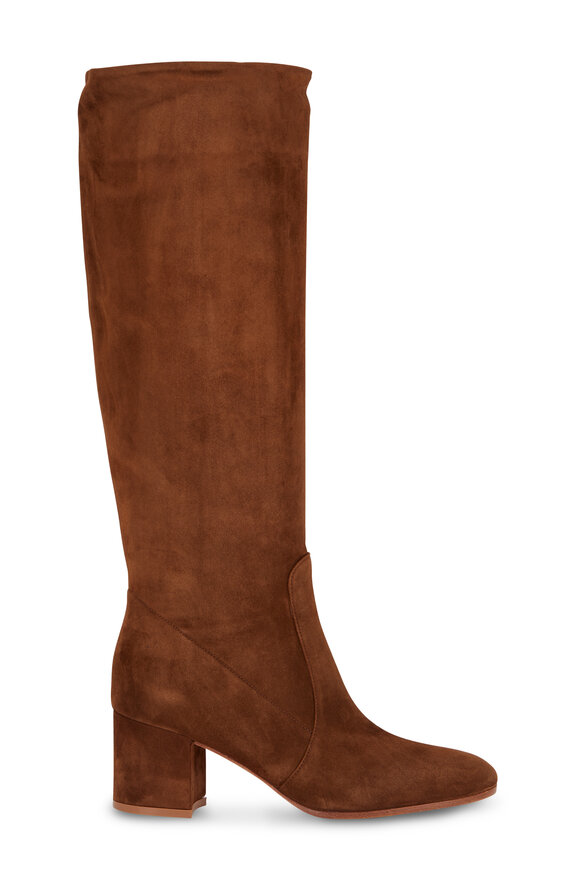 Gianvito Rossi - Brown Texas Suede Tall Boot, 60mm