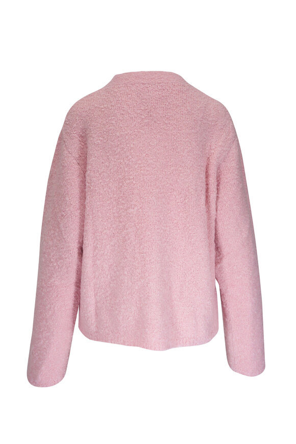 The Elder Statesman - Teddy Baby Pink Oversized Cashmere Cardigan