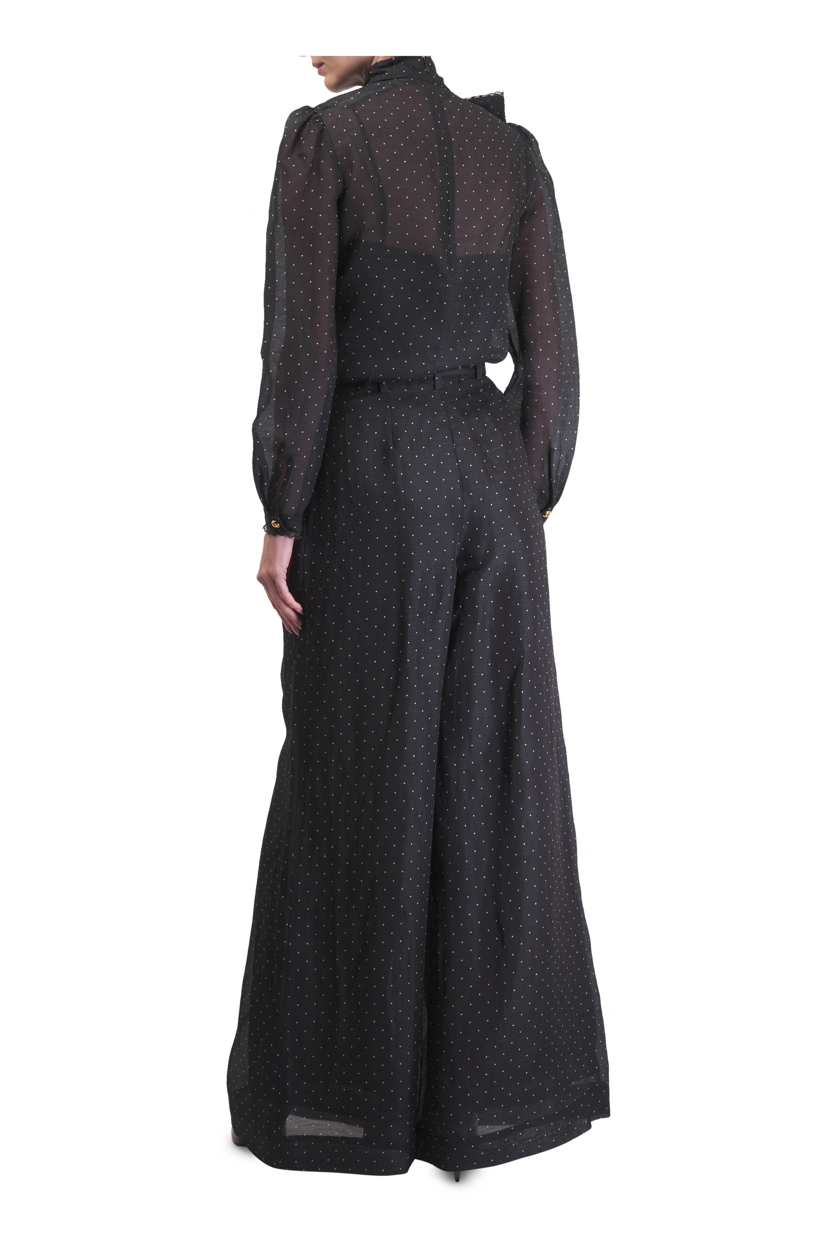 Zimmermann - Dream Pussybow Black Dot Blouse