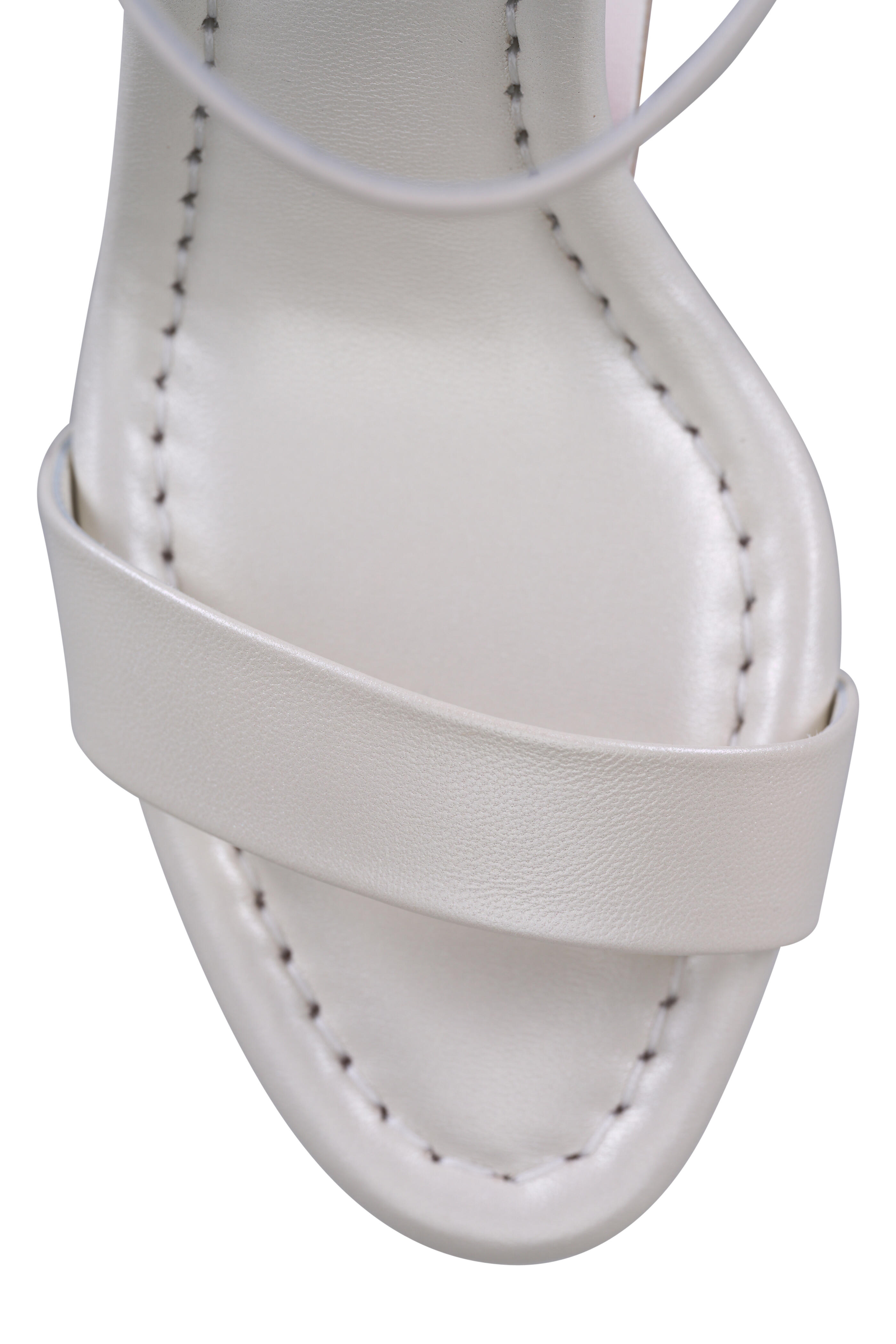 Christian Louboutin - Jane Bianco Nappa Leather Sandal, 85mm - view 4