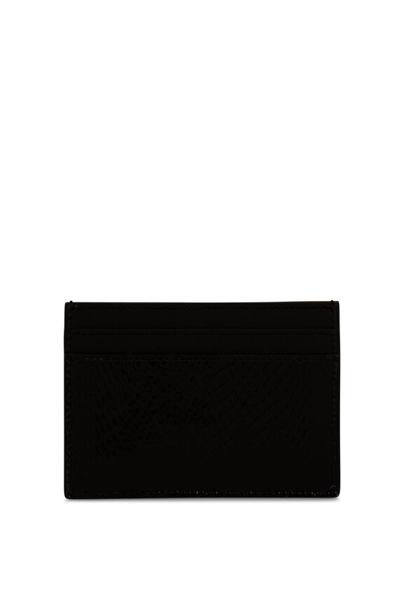 Saint Laurent - Black Embossed Patent Leather Card Case