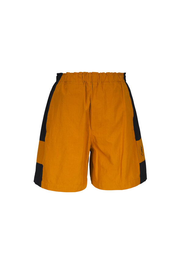 Saint Laurent Cassandre Black & Curry Cotton Bermuda Short