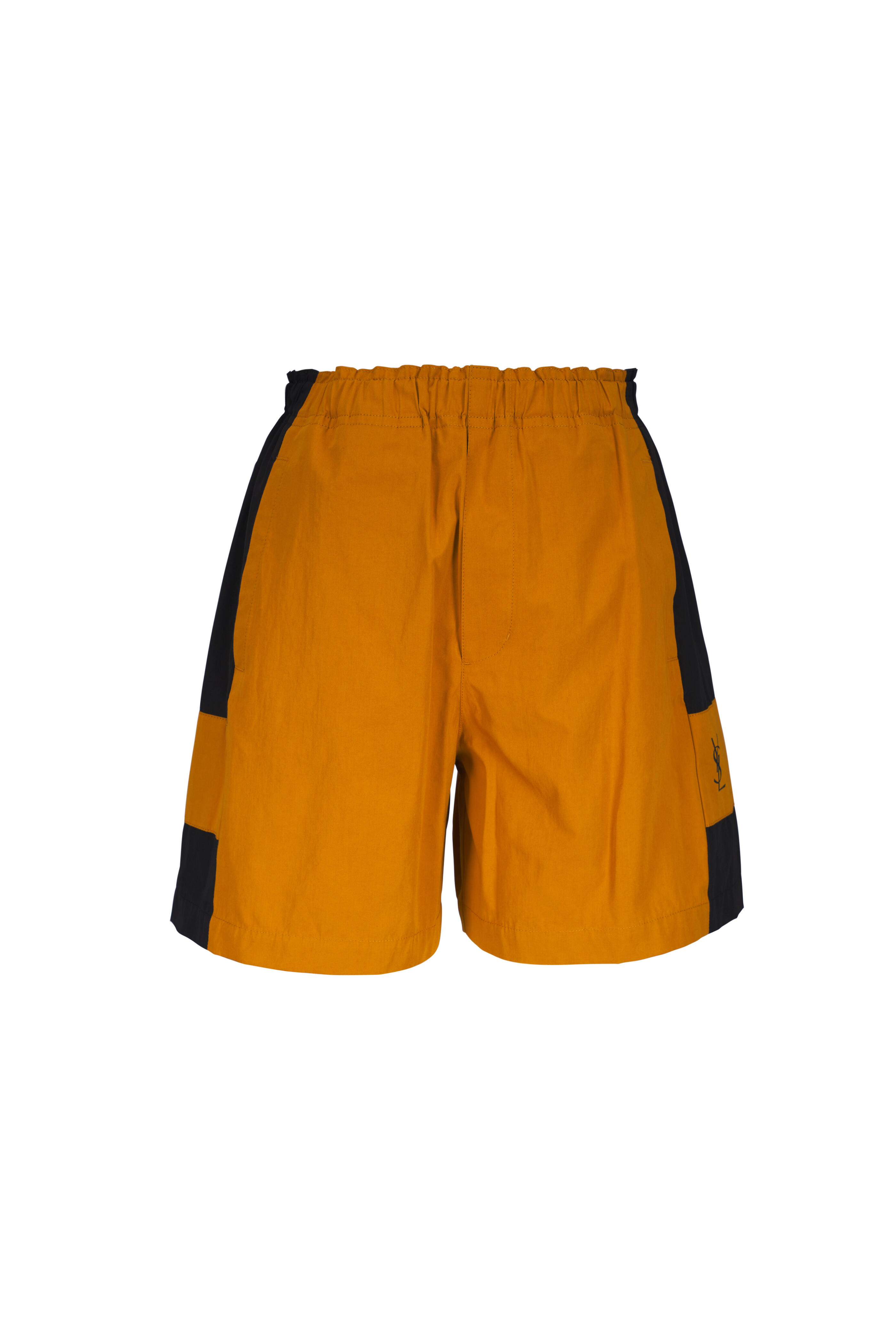 Saint Laurent - Cassandre Black & Curry Cotton Bermuda Short