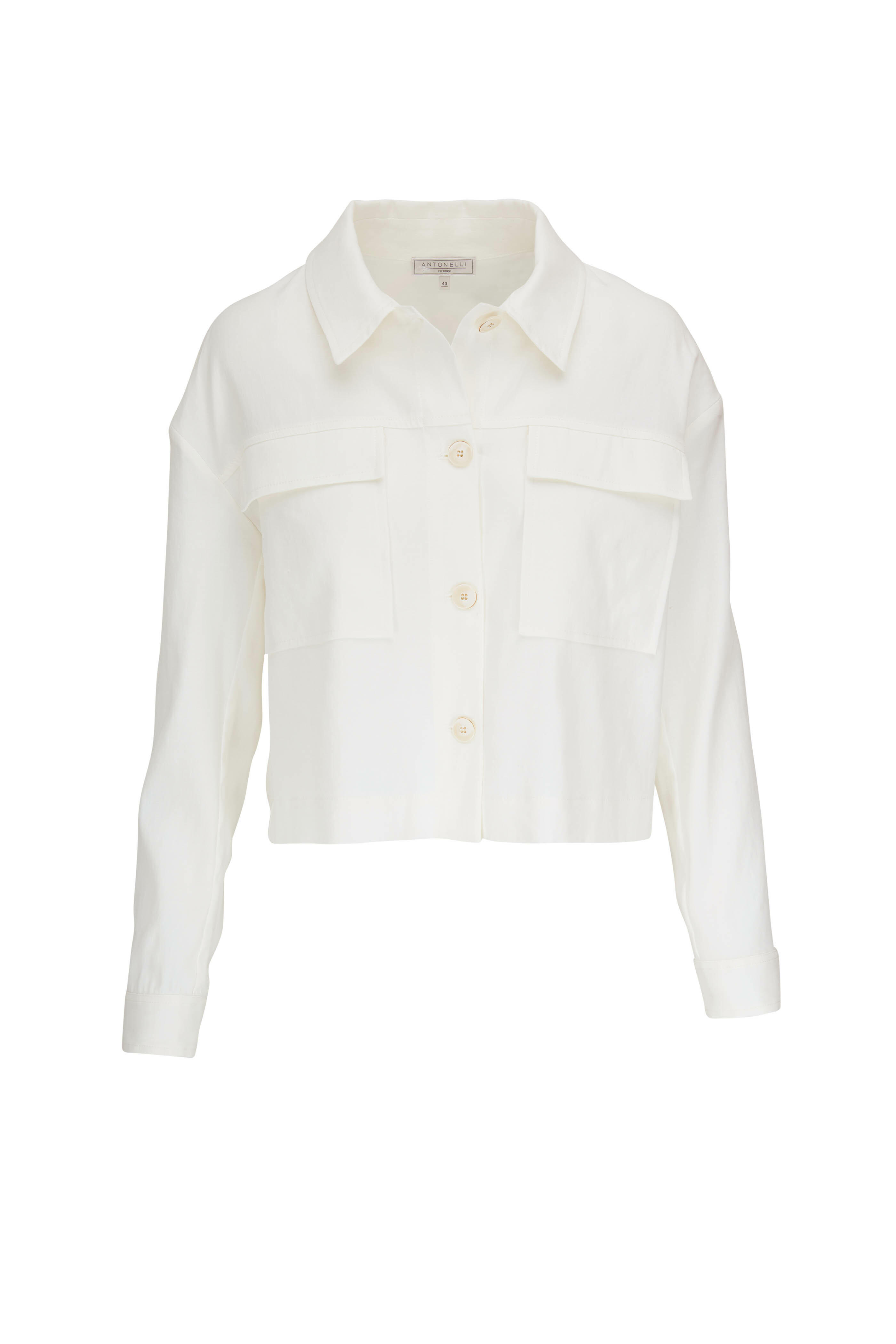 Antonelli - Gaza White Linen Blend Jacket