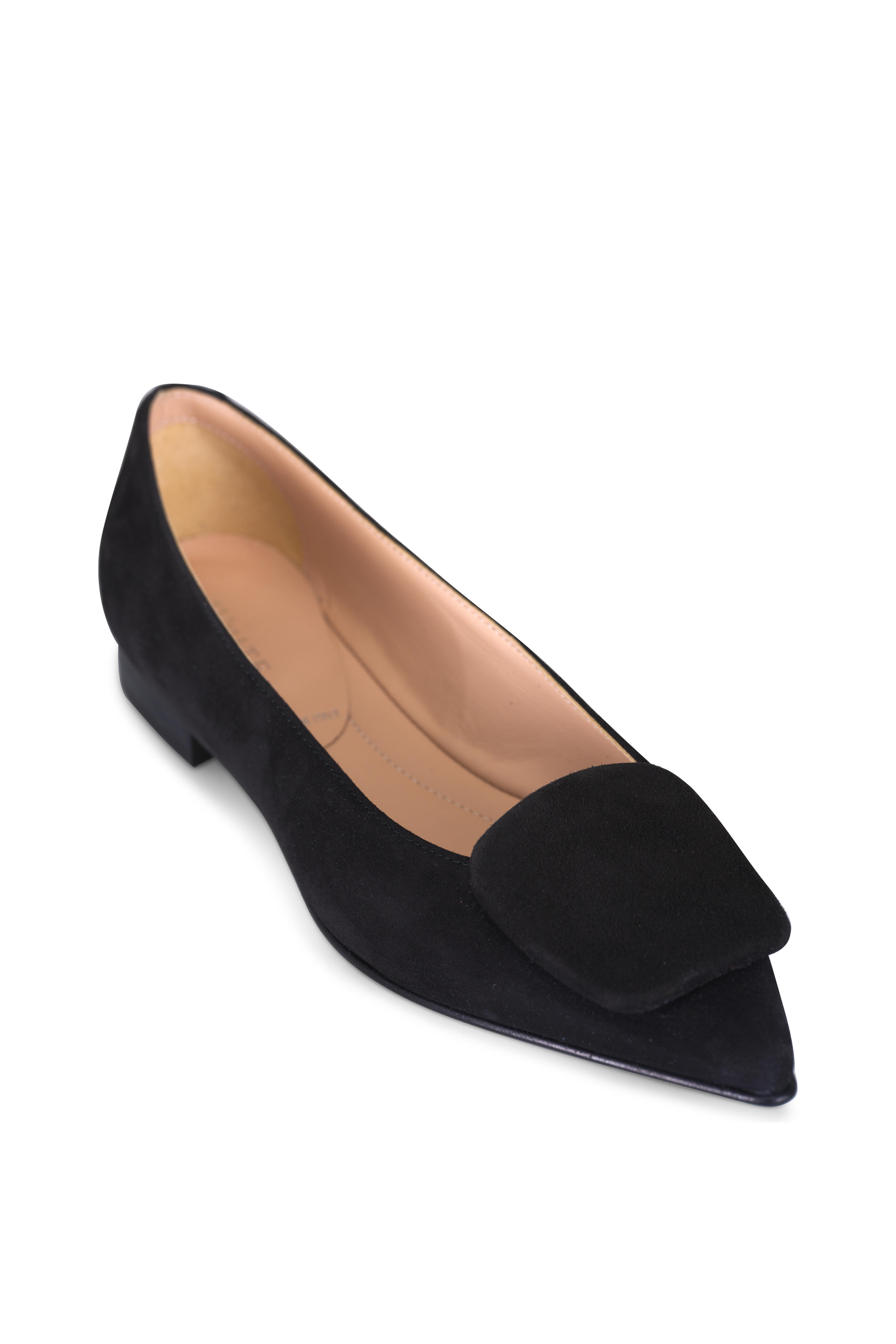 Ron White - Yuna Onyx Suede Pointed Toe Flat - view 1