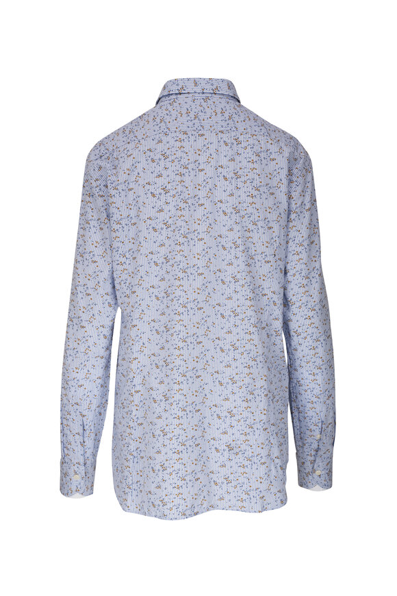 Tintoria - Blue Pin Floral Cotton Sport Shirt 