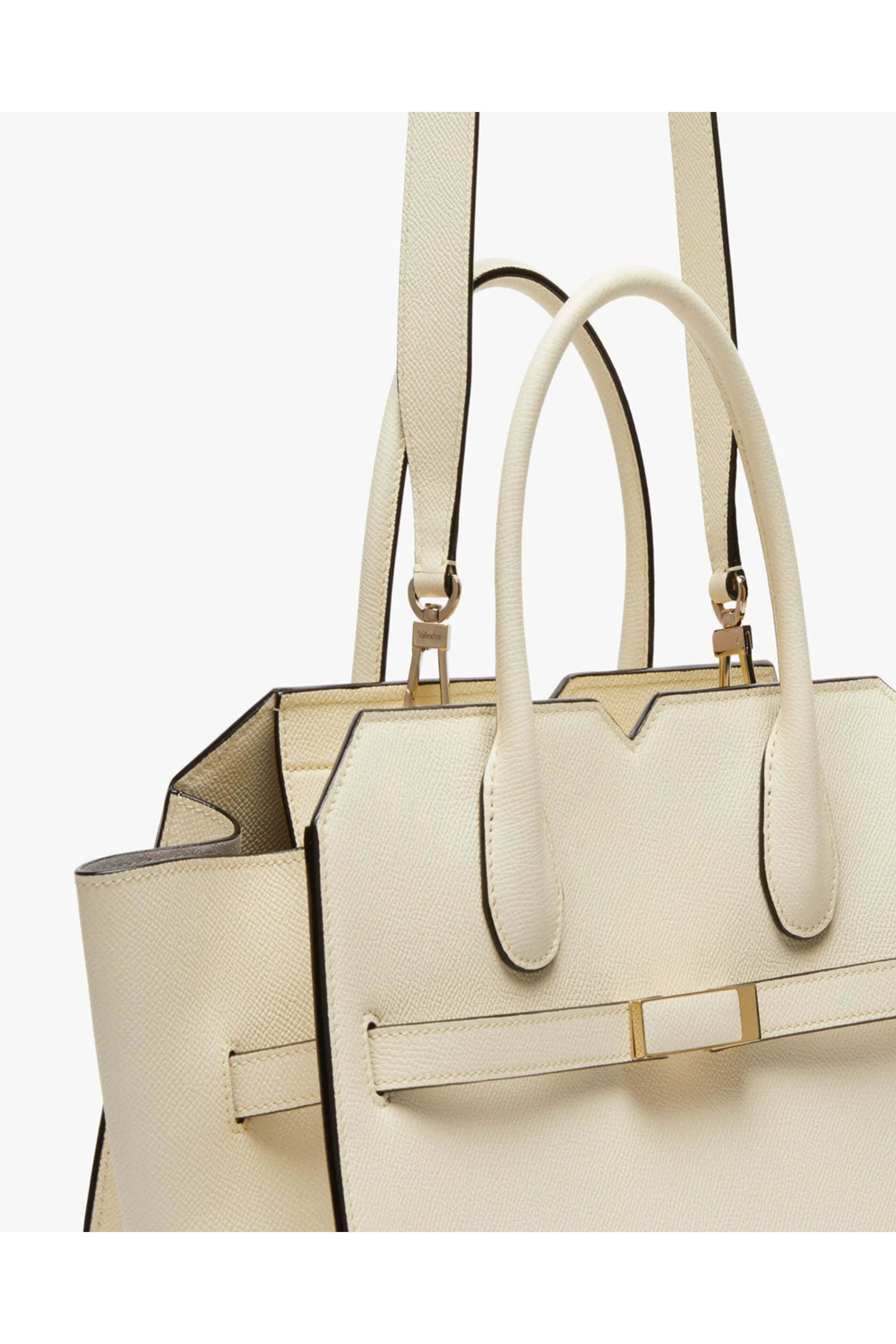 Valextra - Milano Two Handles Medium Bag in Pergamena