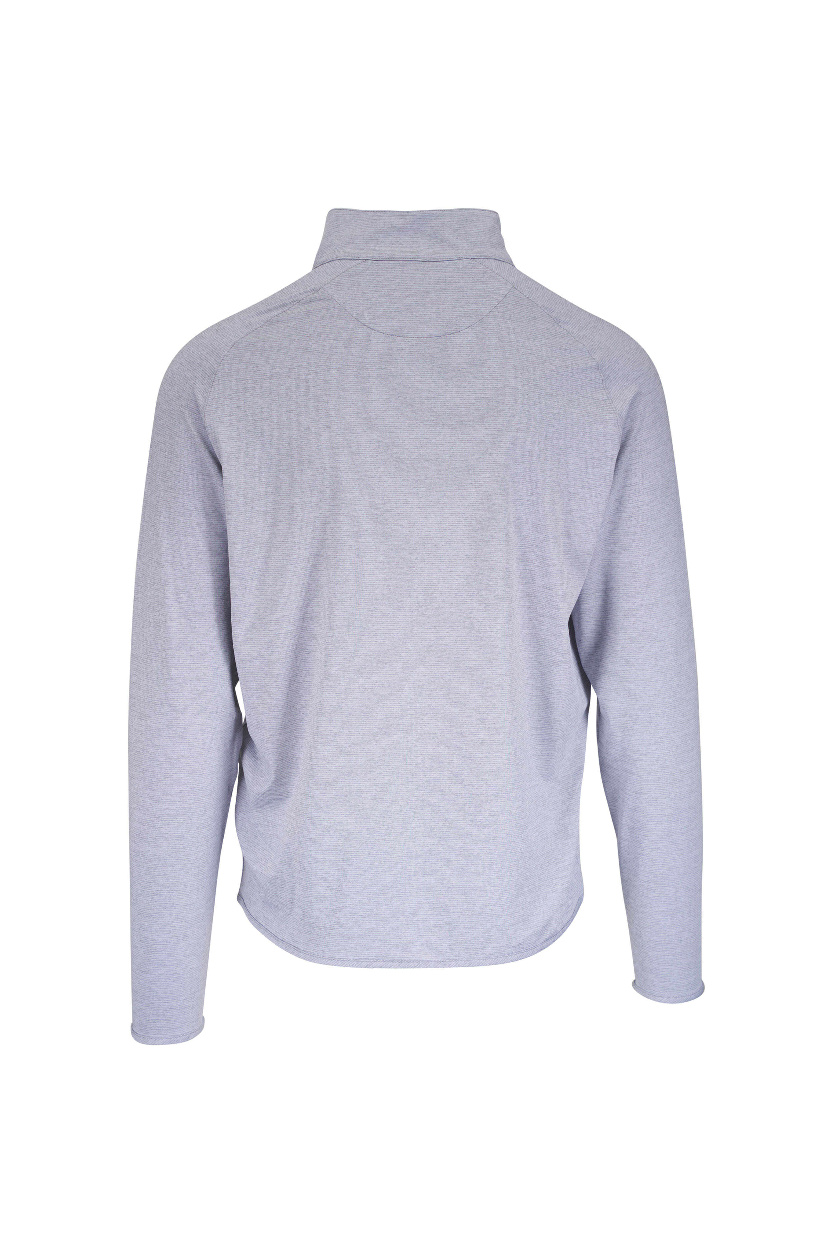 Peter Millar - Stealth Performance Gray Stripe Quarter Zip - view 4