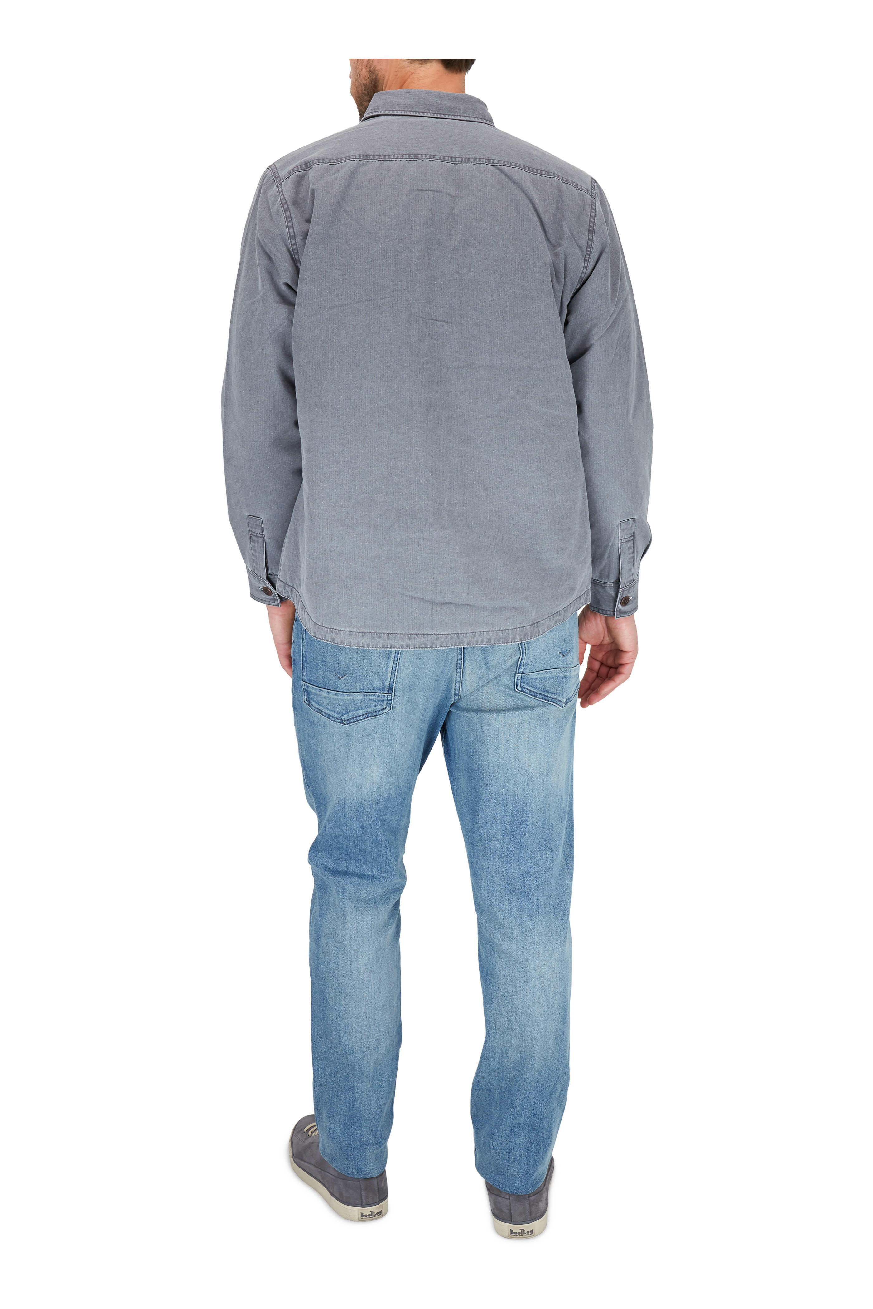 John Varvatos - Gray Vulcanized Suede Low-Top Sneaker