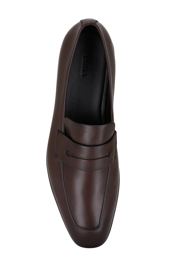 Zegna - L'Asola Dark Brown Leather Penny Loafer 