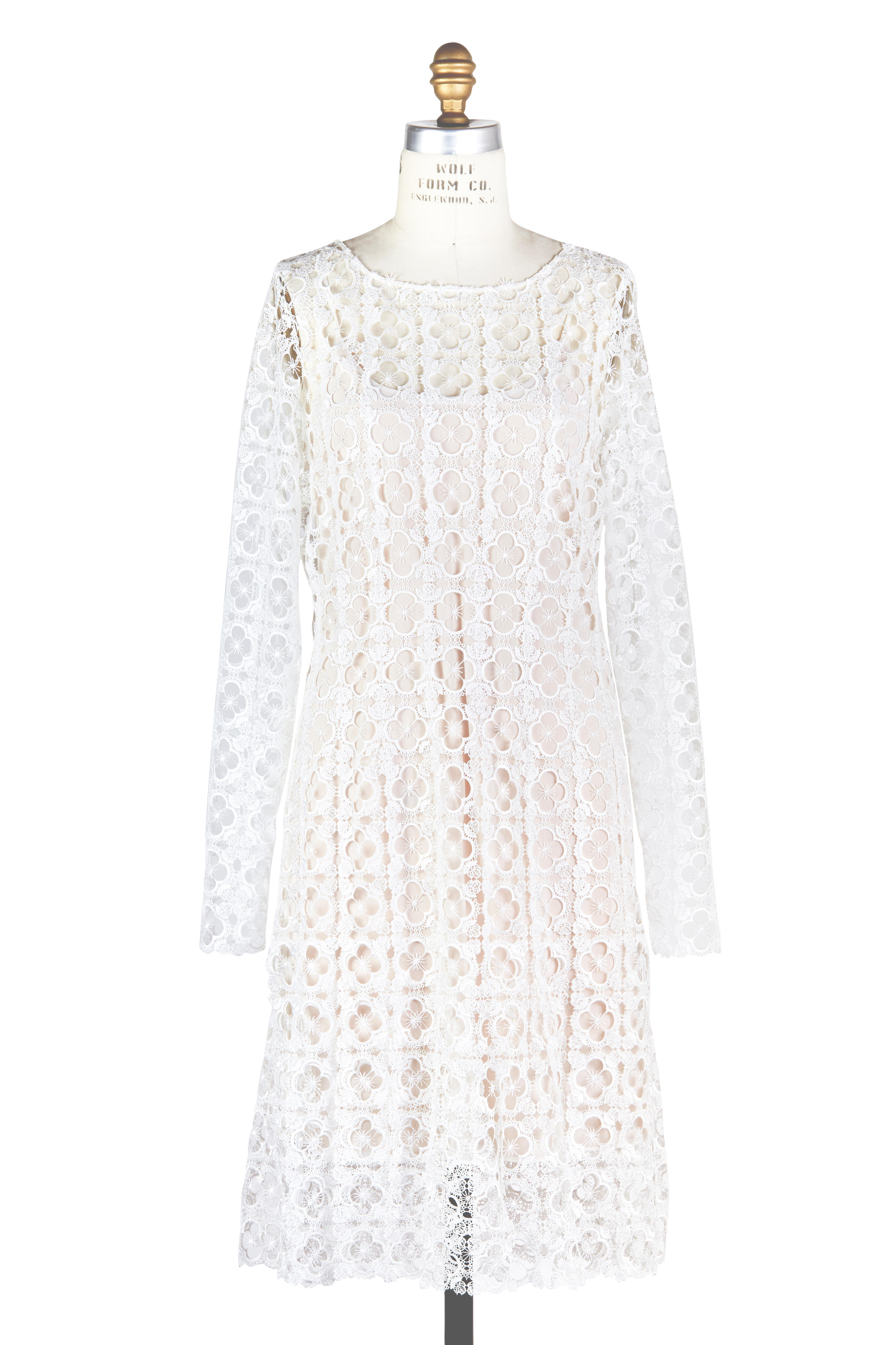 Oscar de la Renta - White Clover Lace Dress | Mitchell Stores