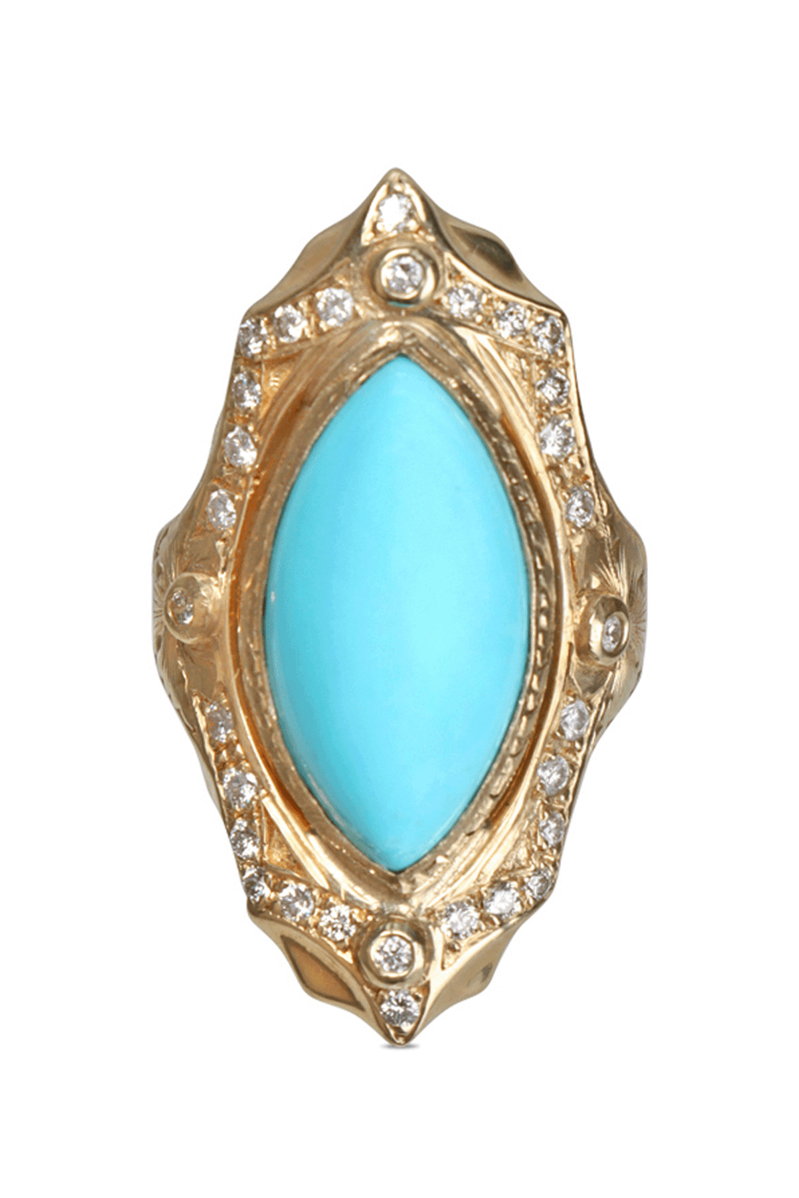 Loree Rodkin - Marquise Turquoise Cab Ring