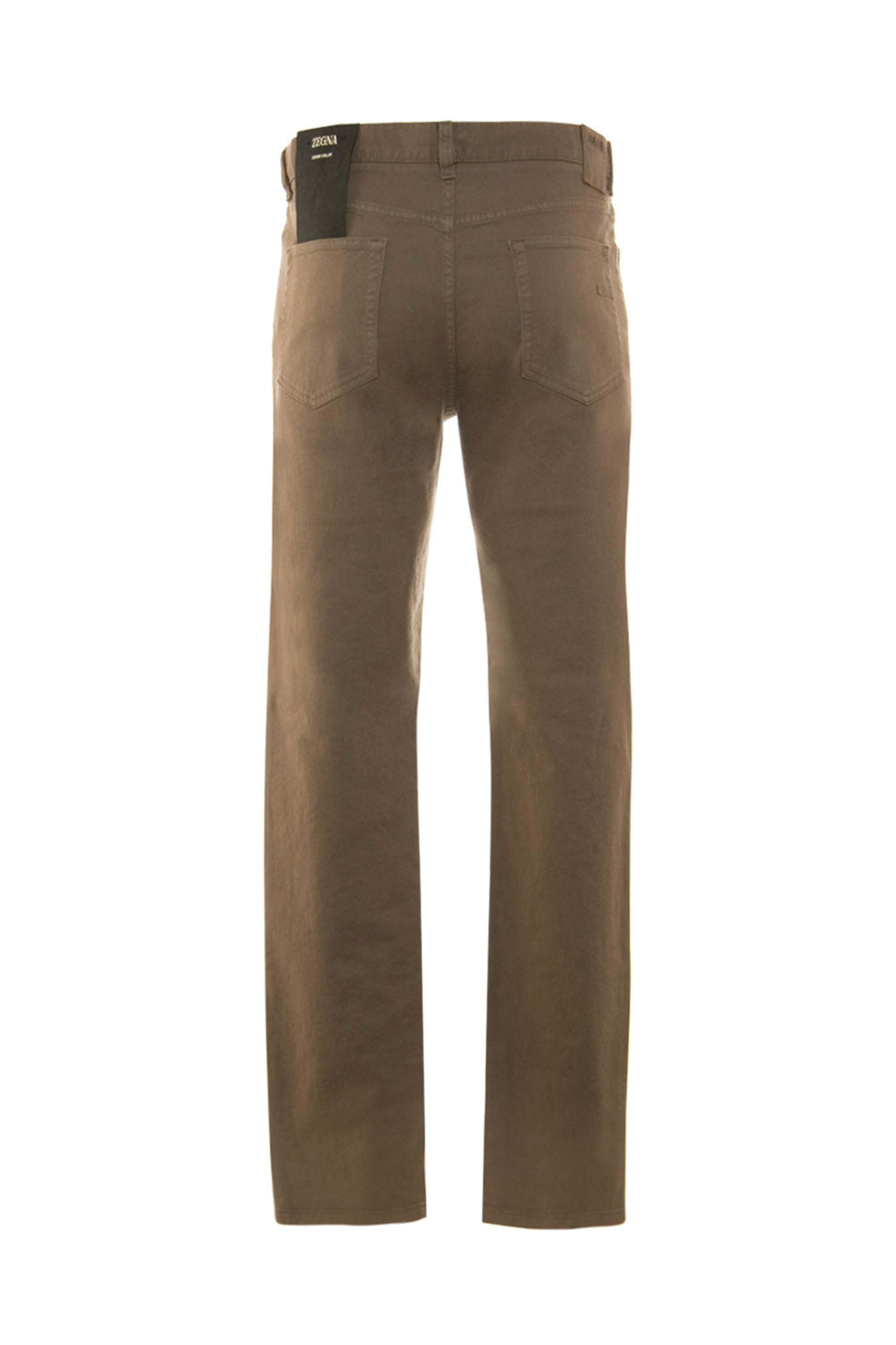 Zegna - Dark Khaki Stretch 5 Pocket Pant