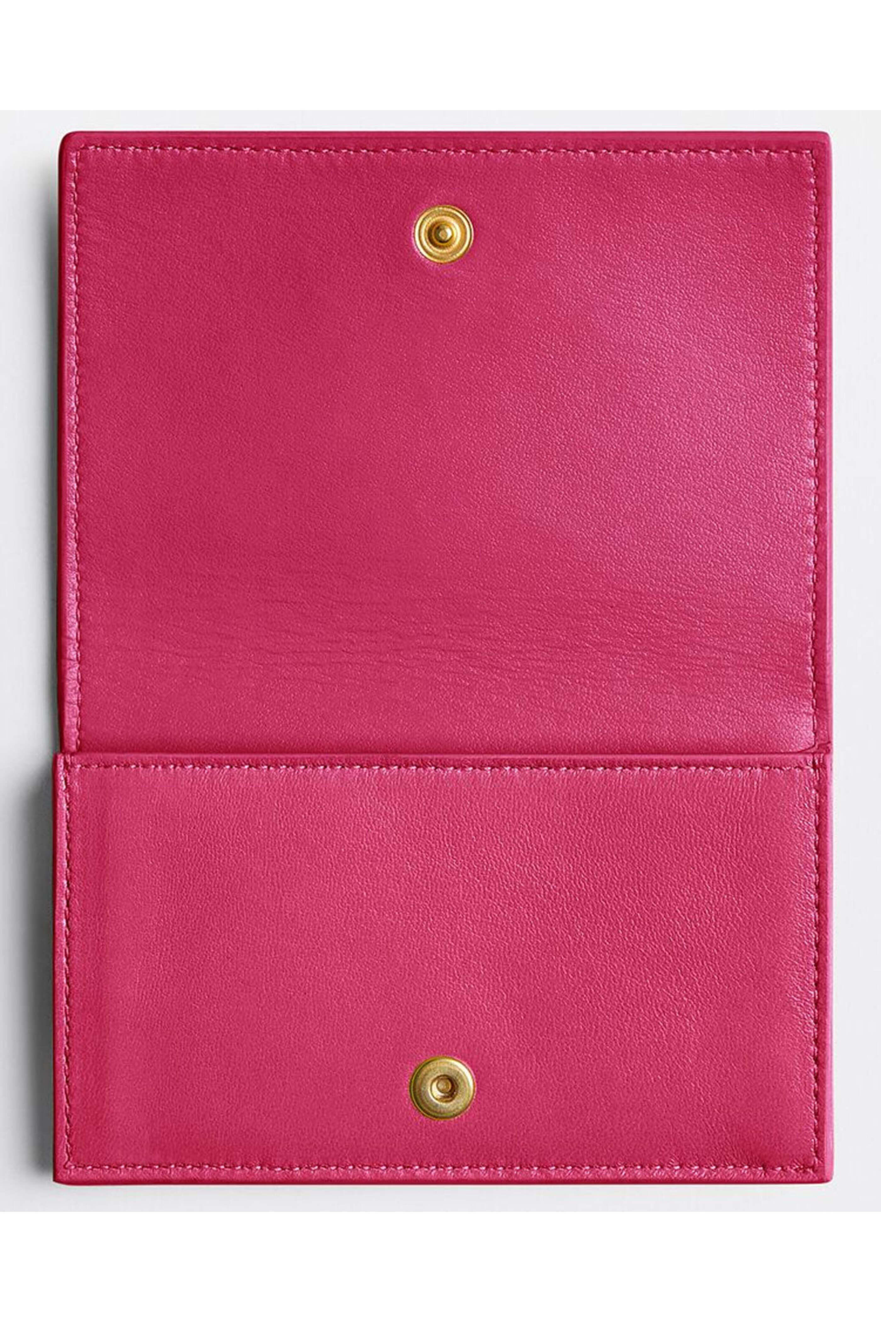 Bottega Veneta - Card Case with Coin Purse in Cranberry
