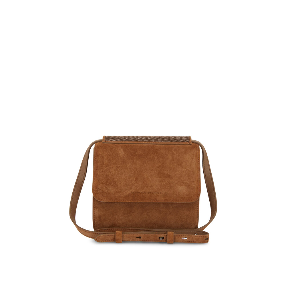 【関税&送料込】Brunello Cucinelli Suede Shoulder Bag Brunello Cucinelli Envelope Suede Shoulder Bag | Neutrals