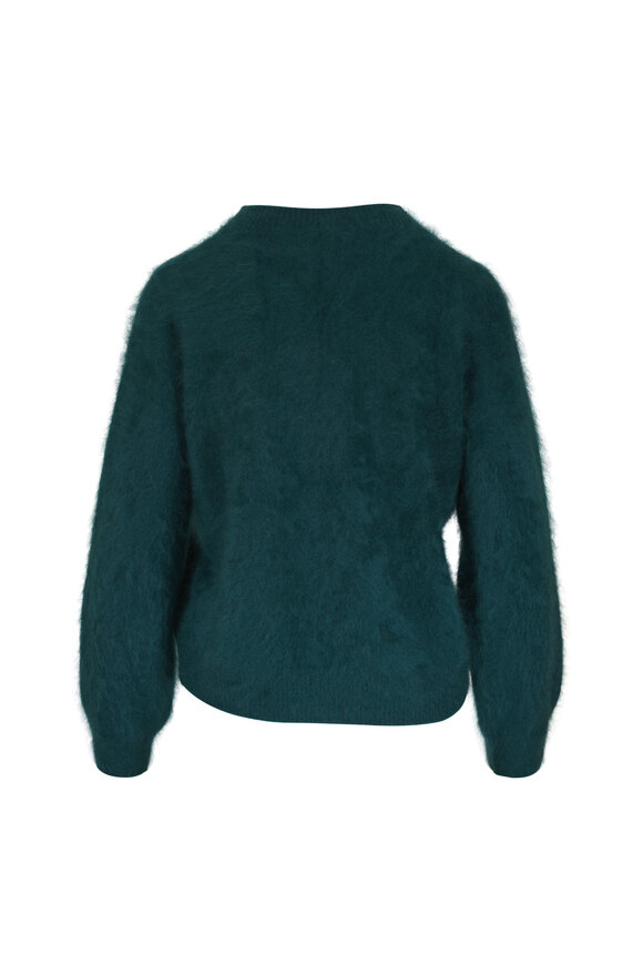 Akris Forest Green Cashmere Textured Sweater - view 3