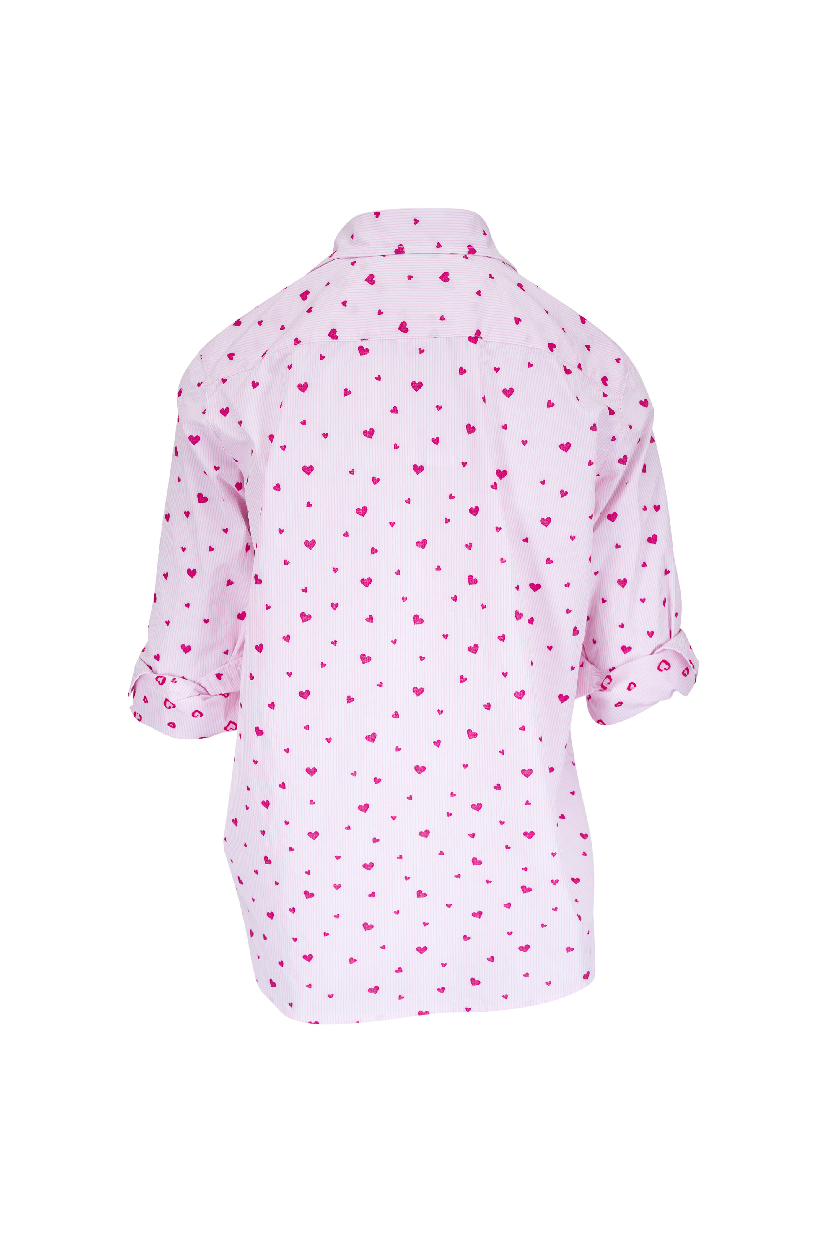 Frank & Eileen - Eileen Pink Heart Relaxed Button-Up Shirt