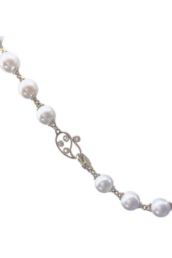 Coomi Akoya Pearl & Tanzanite Necklace - view 2