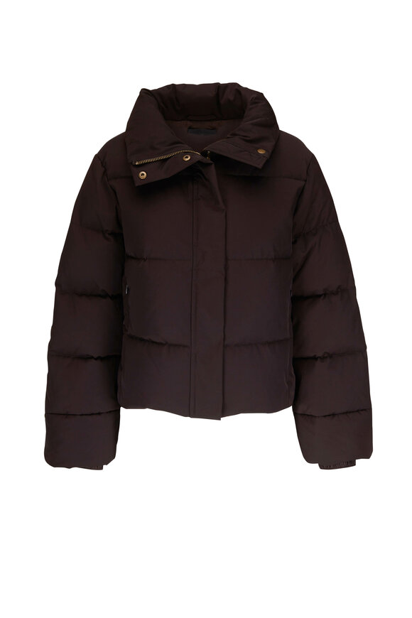 Nili Lotan - Alette Chocolate Short Puffer Coat