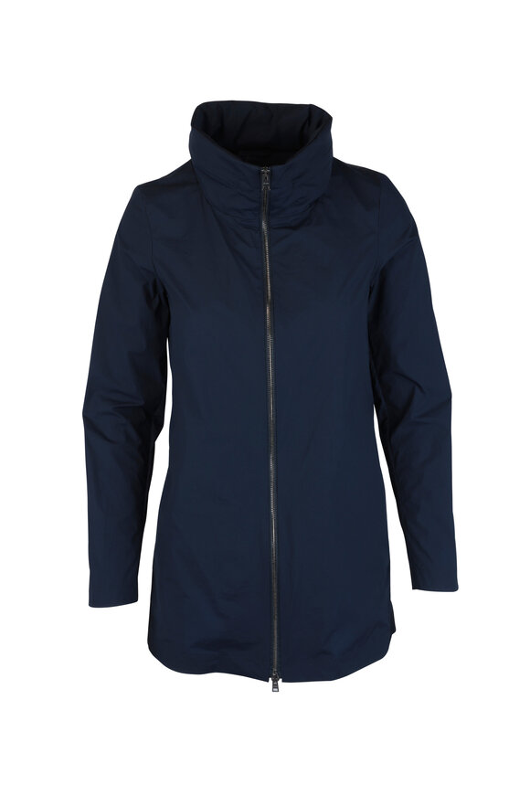 Herno - Globe Navy Blue Hooded Jacket 